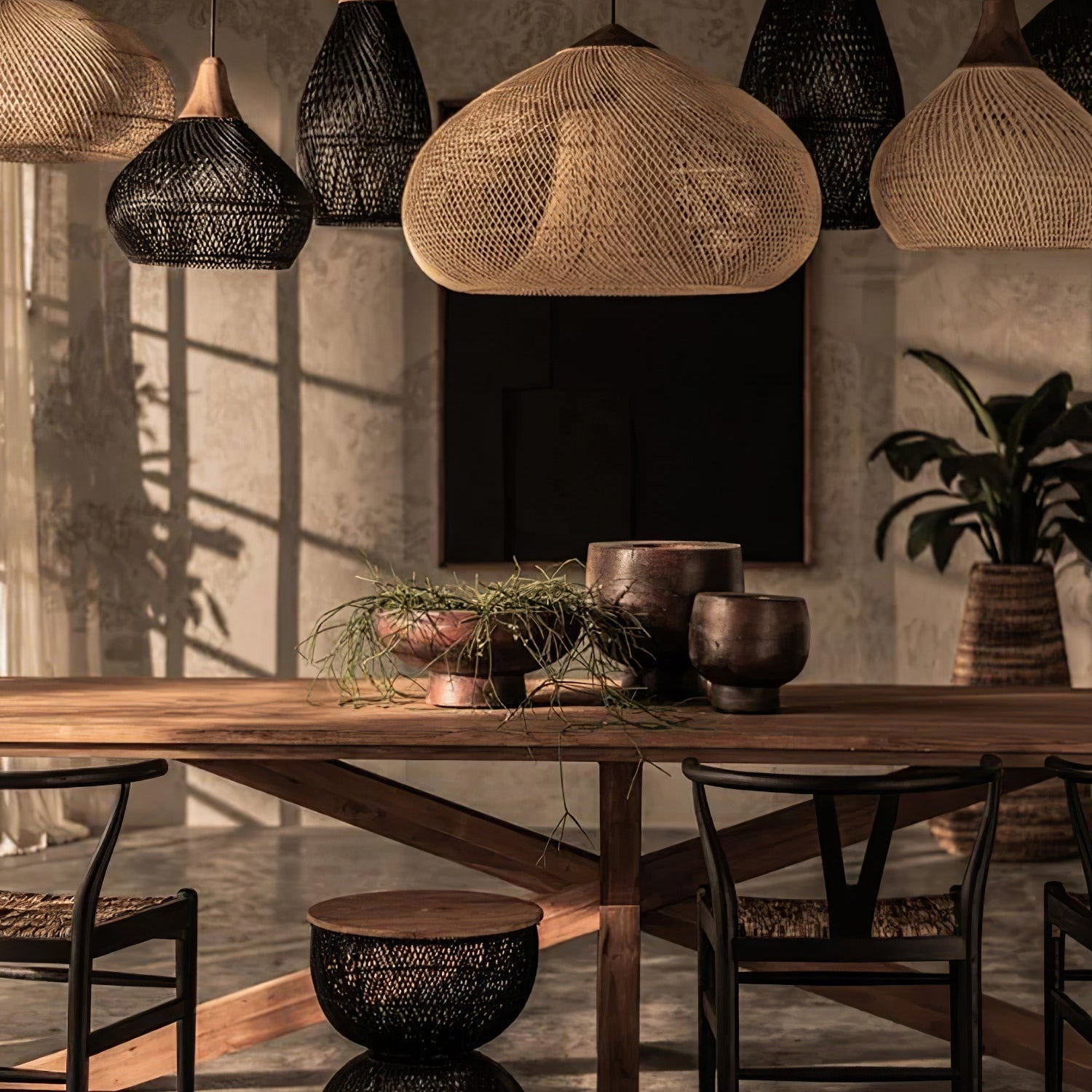 Ritta Braided Rattan Livingroom Pendant Lamp - Letslighting
