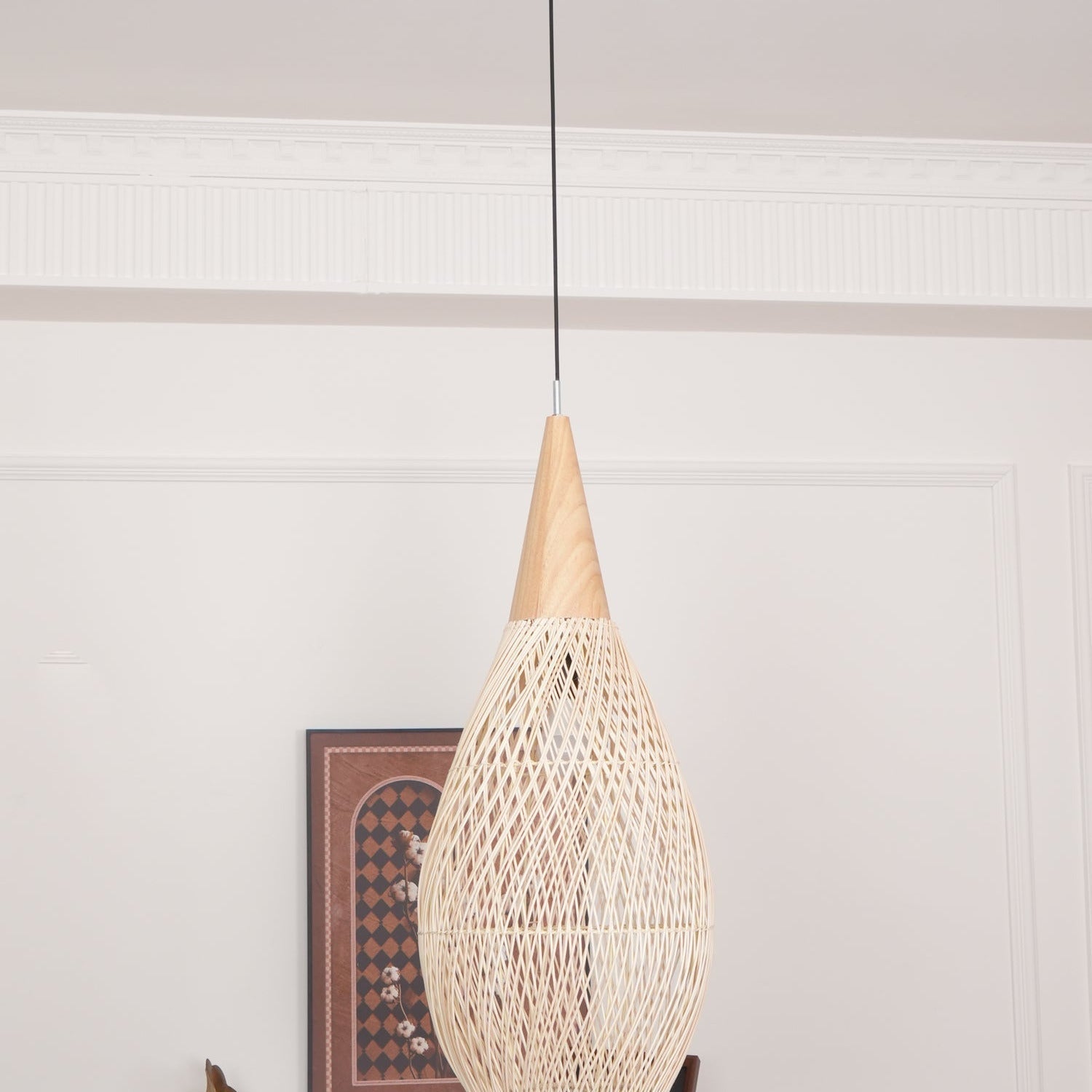 Ritta Braided Rattan Livingroom Pendant Lamp - Letslighting