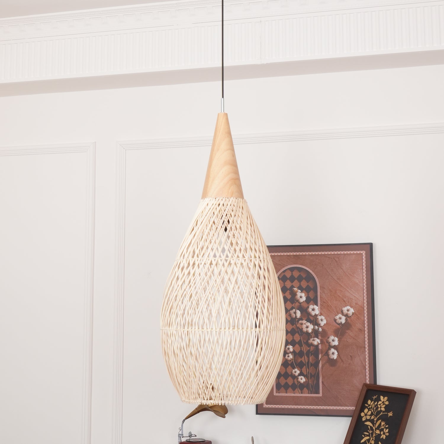 Solara Pendant Lamp Rattan Swag Woven - Letslighting