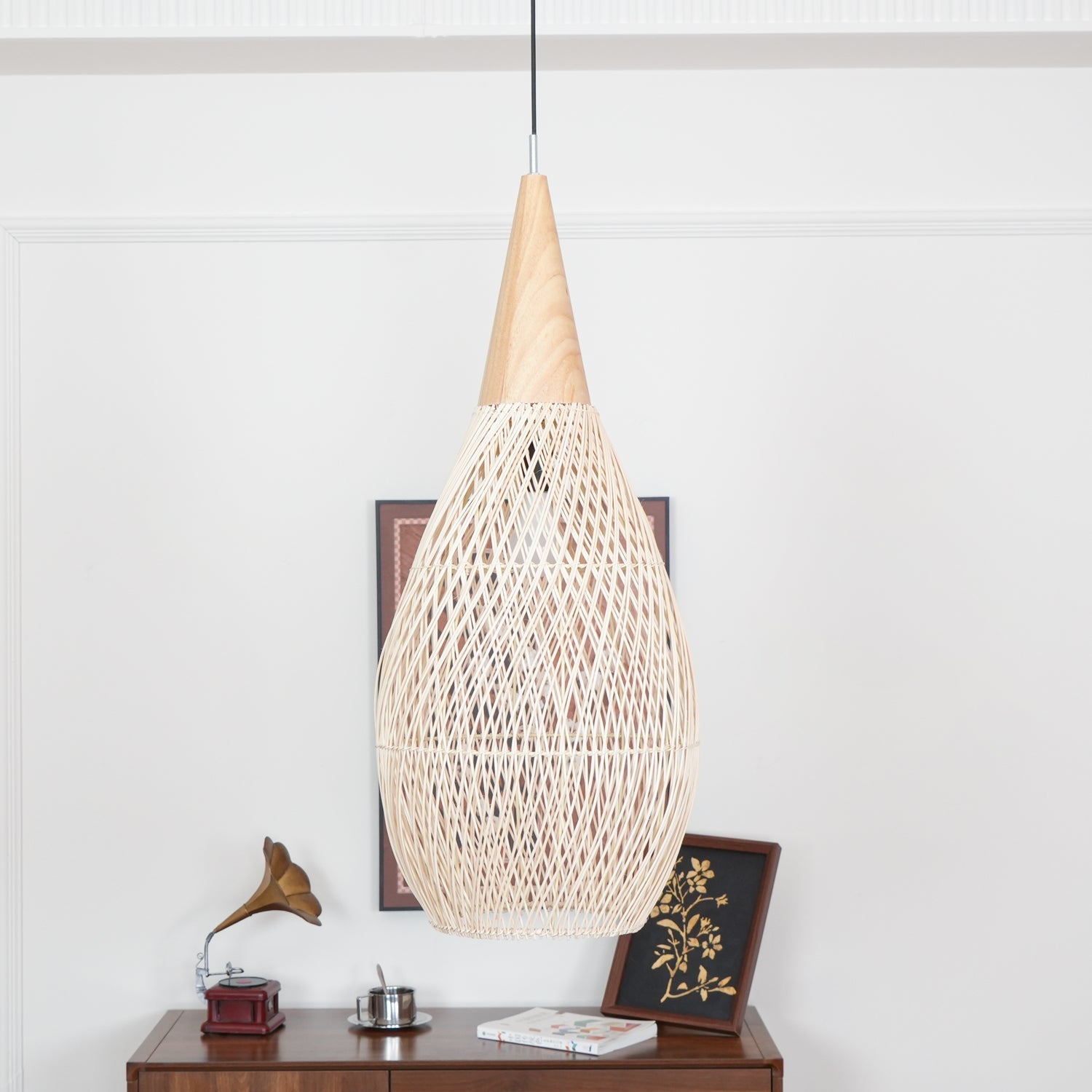Solara Pendant Lamp Rattan Swag Woven - Letslighting