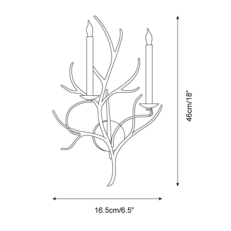 Duvor Double Candle Wall Sconce - Letslighting