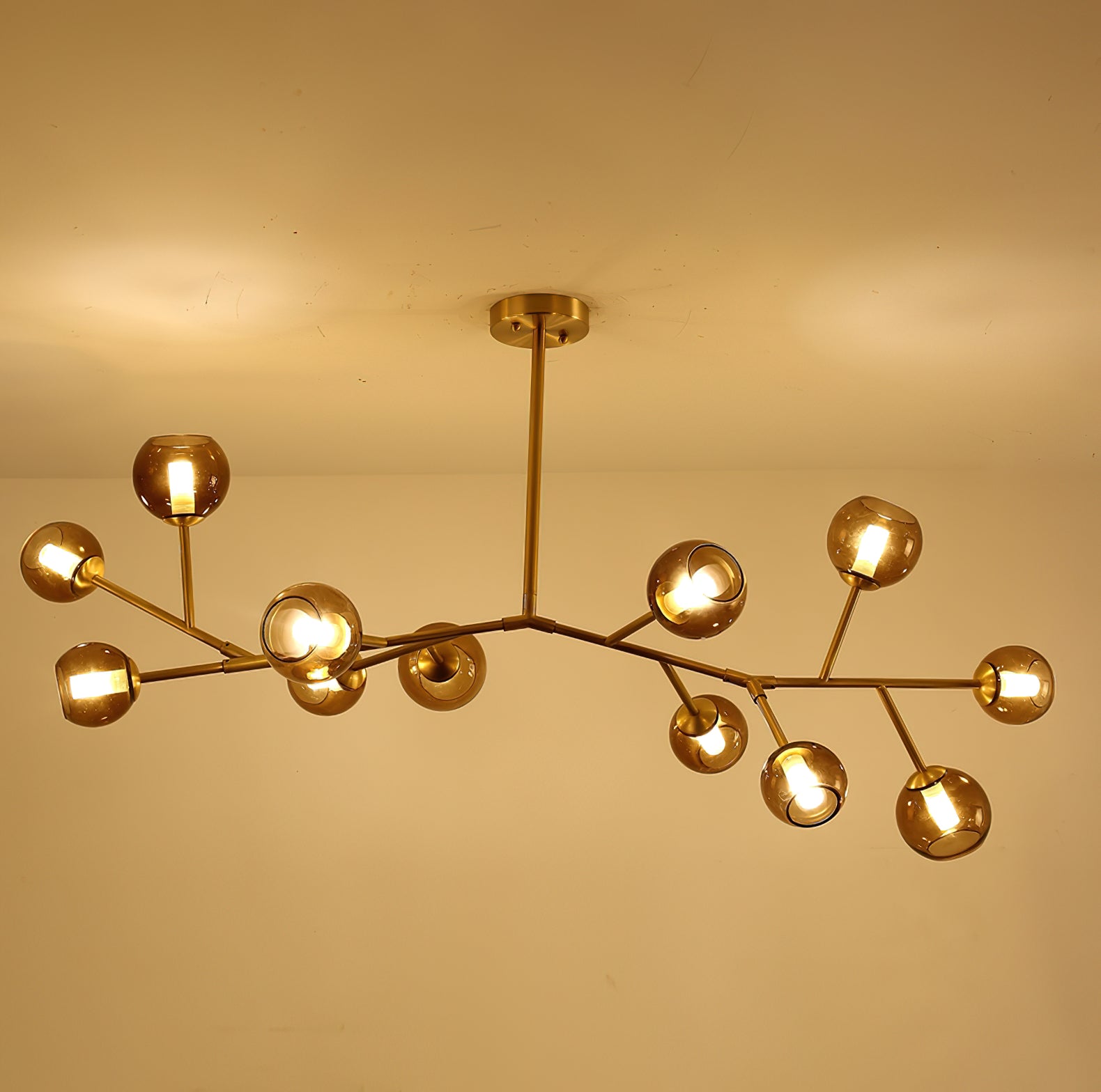 Kinetic Individual Creativity Brass Glass Chandelier - Letslighting