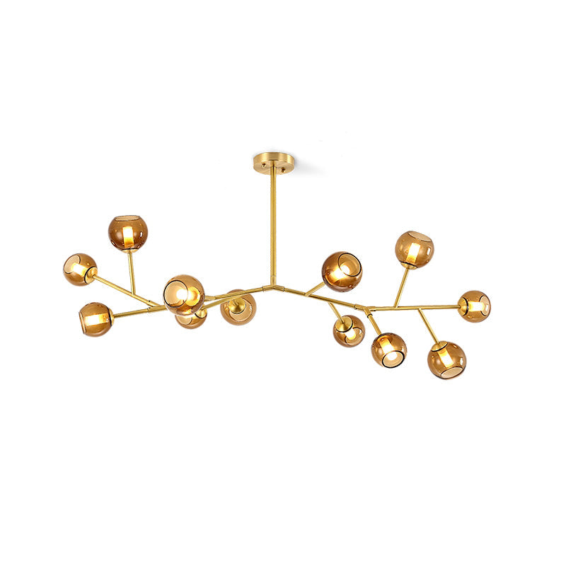 Kinetic Individual Creativity Brass Glass Chandelier - Letslighting