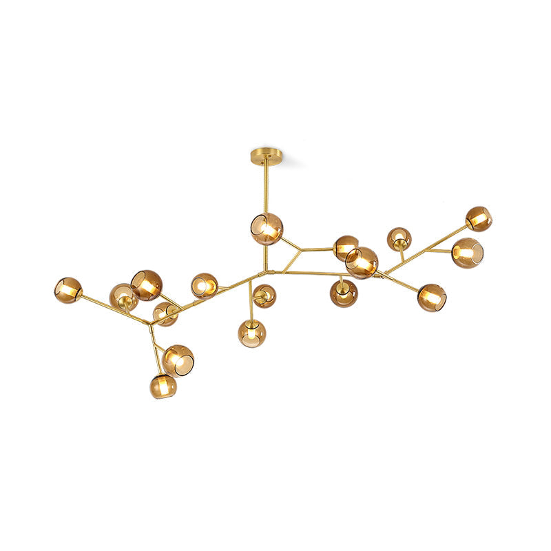 Kinetic Individual Creativity Brass Glass Chandelier - Letslighting