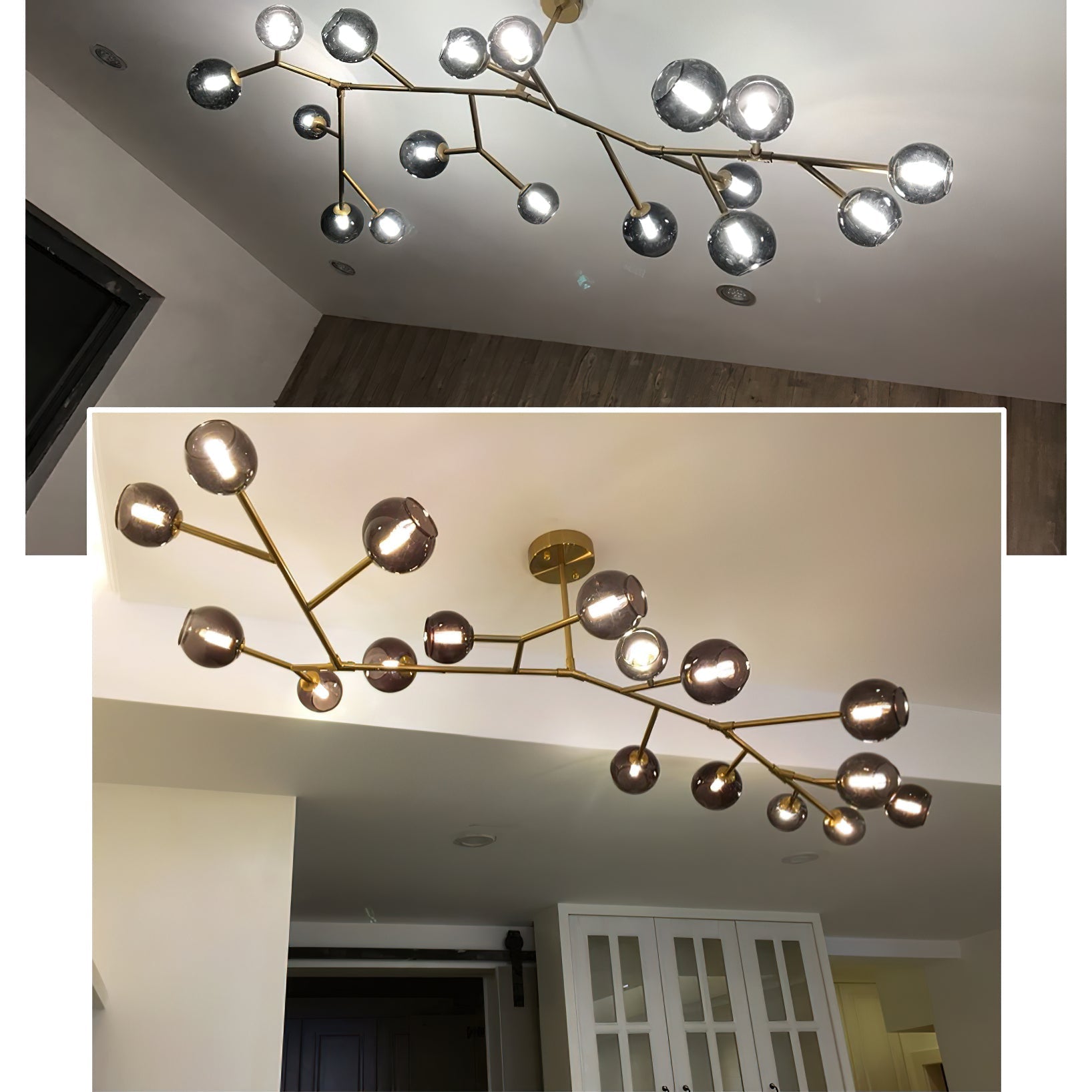 Kinetic Individual Creativity Brass Glass Chandelier - Letslighting