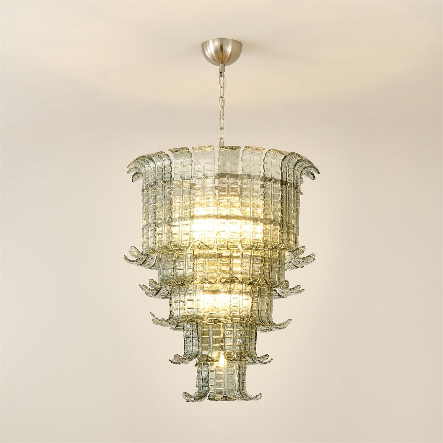 Brasher Chandelier Murano Glass Tiered Elegant - Letslighting