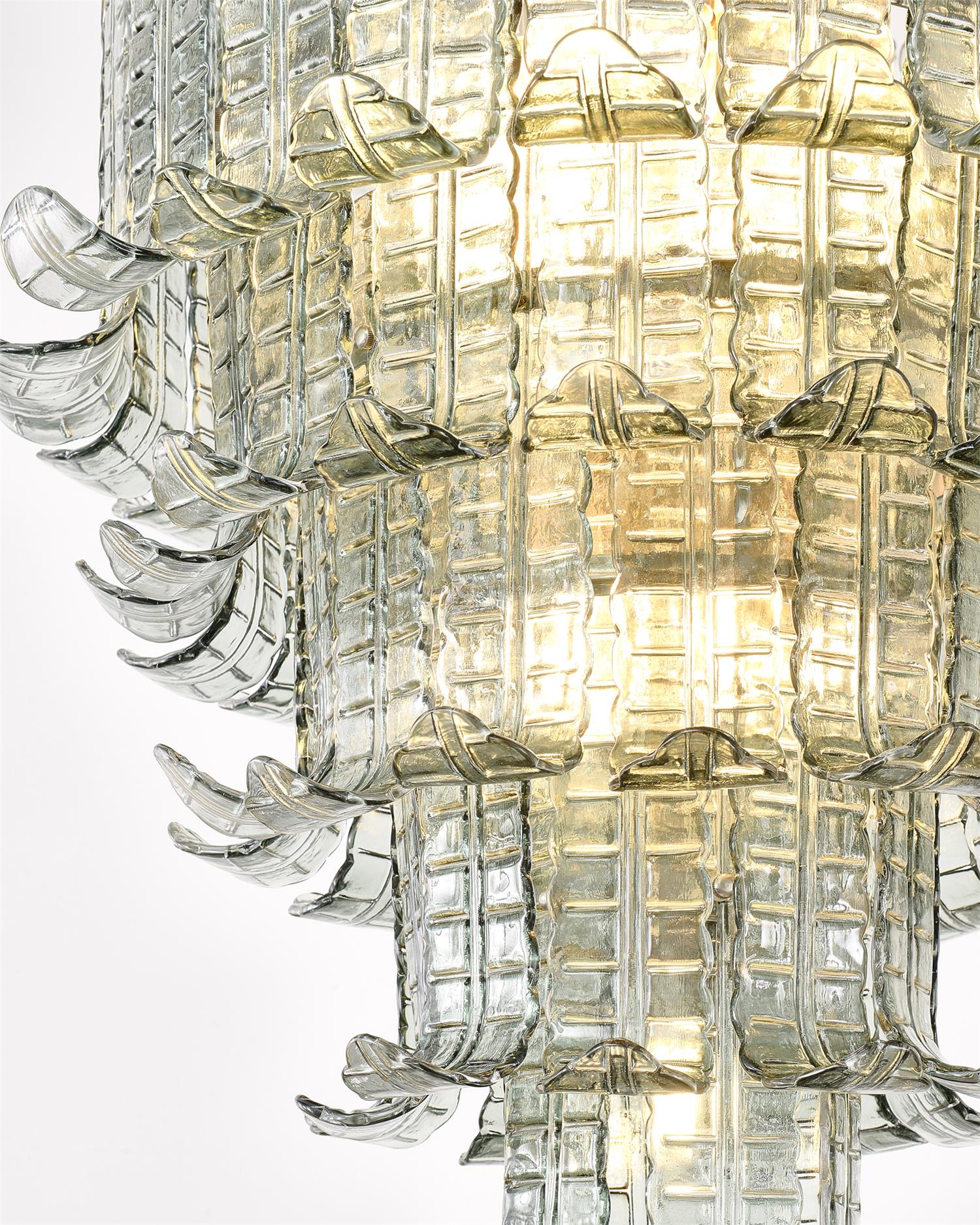Brasher Chandelier Murano Glass Tiered Elegant - Letslighting