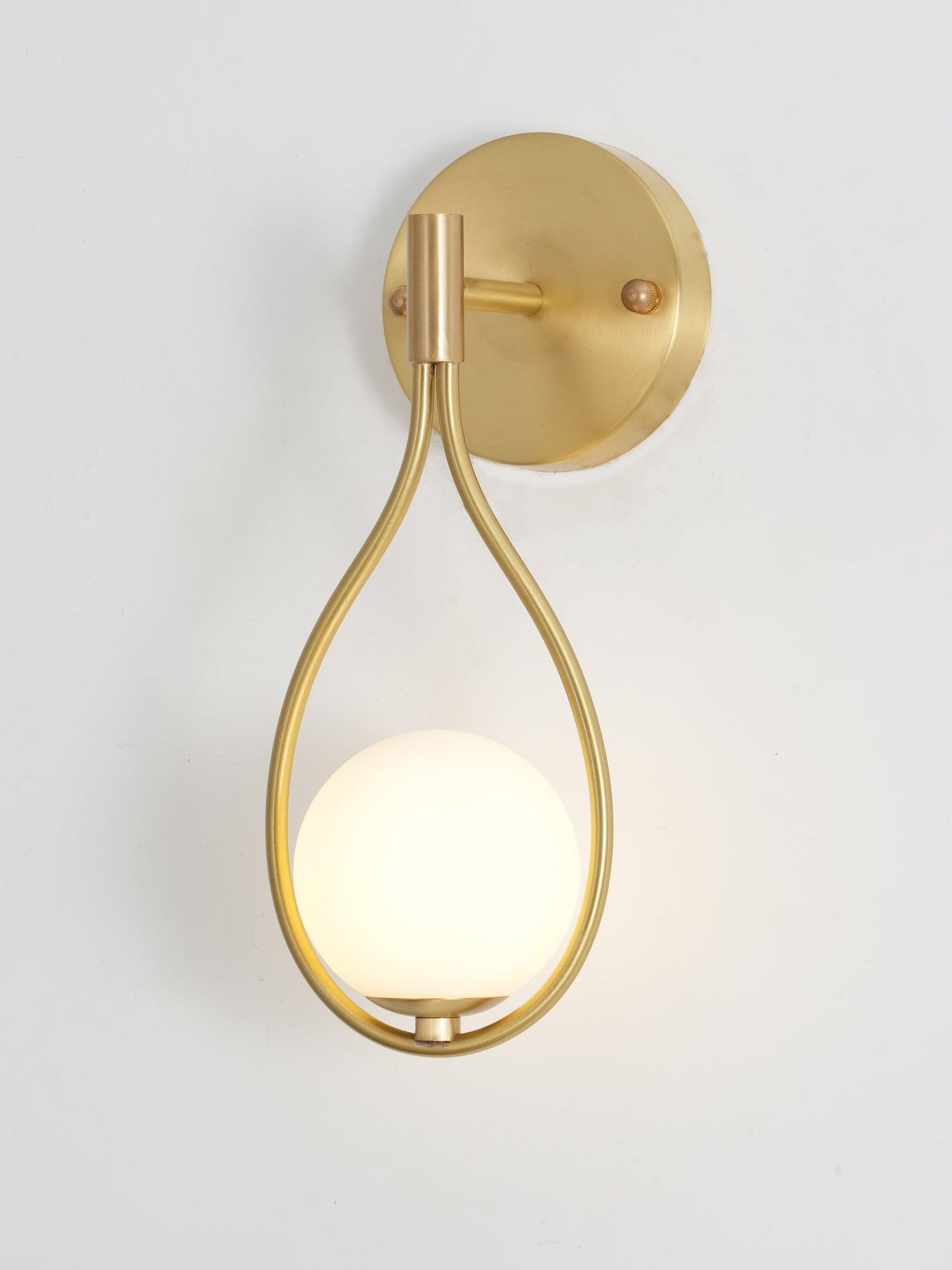 Icarila Modern Minimalist Vanity Brass Glass Wall Lamp - Letslighting