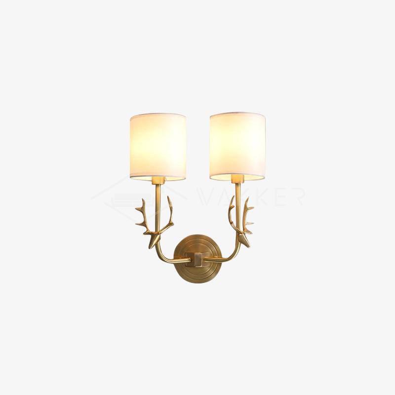 Noble Elegance Deer Head Brass Wall Light - Letslighting