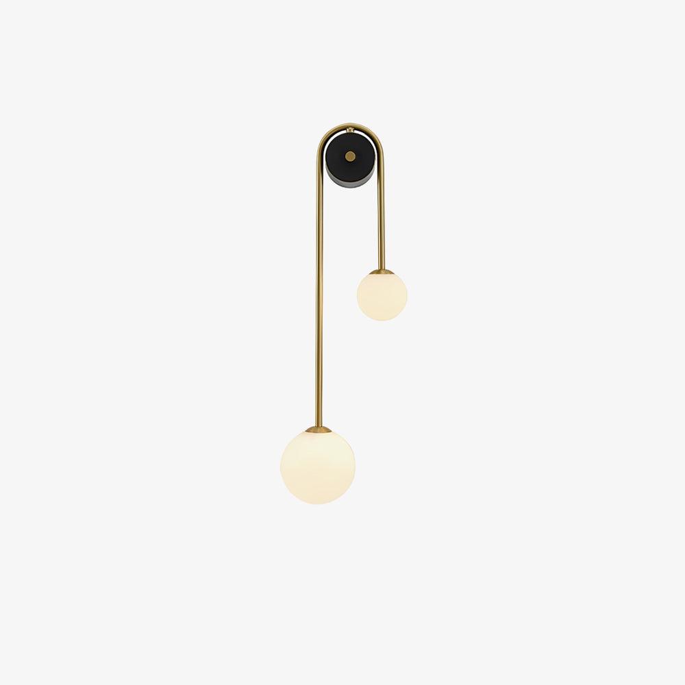 Kim Modern Minimalist Arc Brass Glass Wall Light - Letslighting