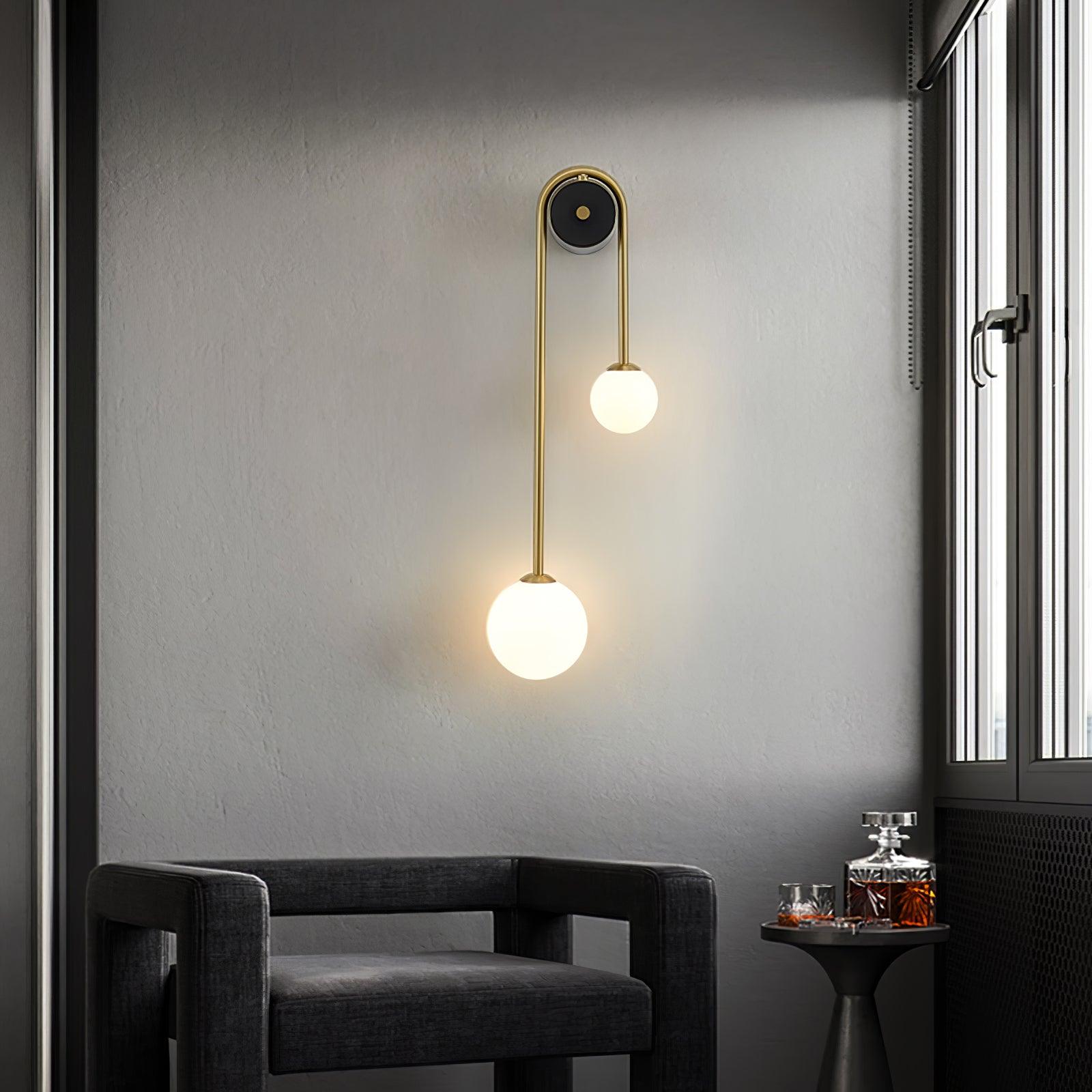 Valentina Brass Arc Wall Light