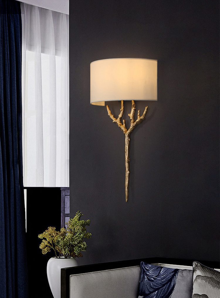 Ceryndir Antler Brass Wall Sconce - Letslighting