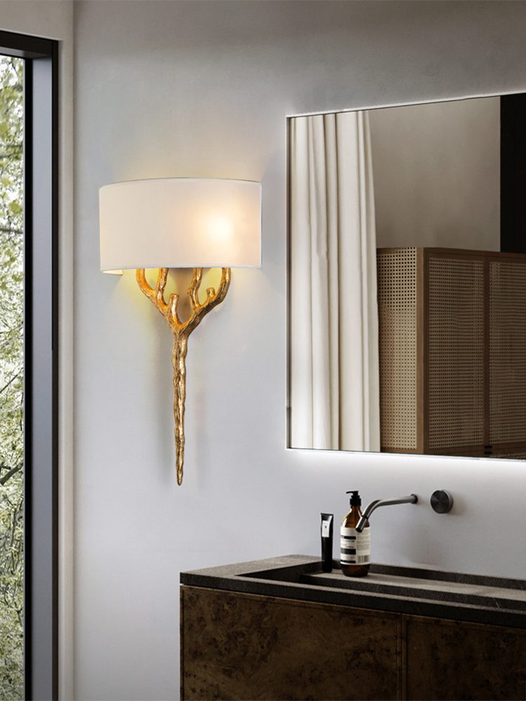 Ceryndir Antler Brass Wall Sconce - Letslighting