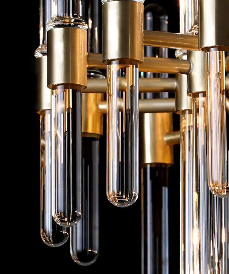 Solara Chandelier Antique Brass Starburst - Letslighting