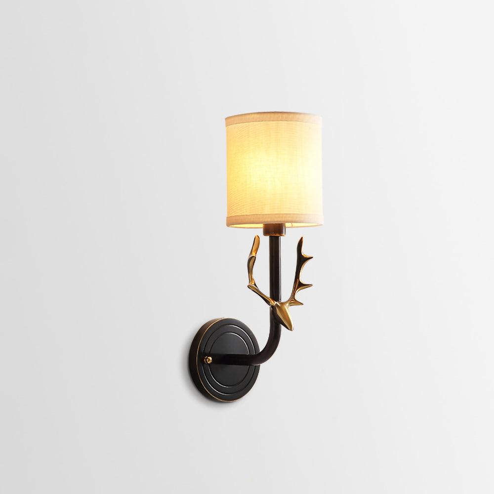 Noble Elegance Deer Head Brass Wall Light - Letslighting