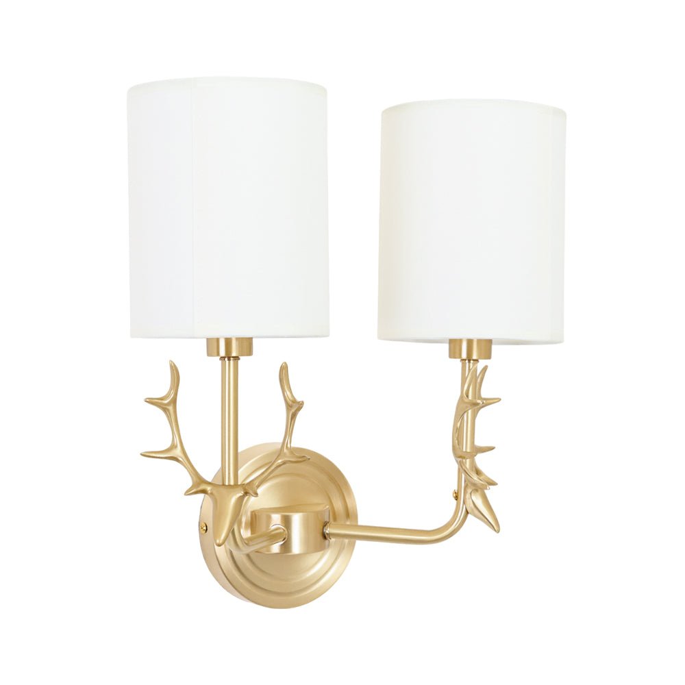 Noble Elegance Deer Head Brass Wall Light - Letslighting