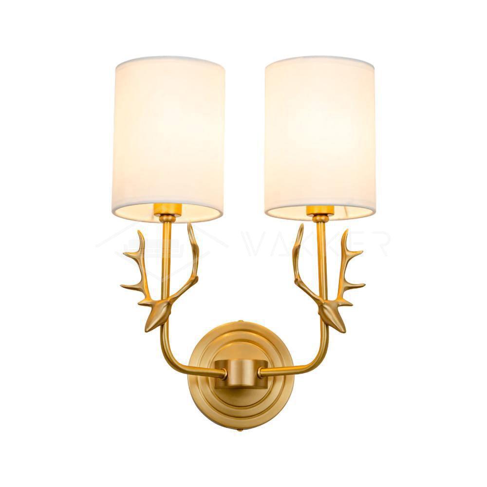 Noble Elegance Deer Head Brass Wall Light - Letslighting