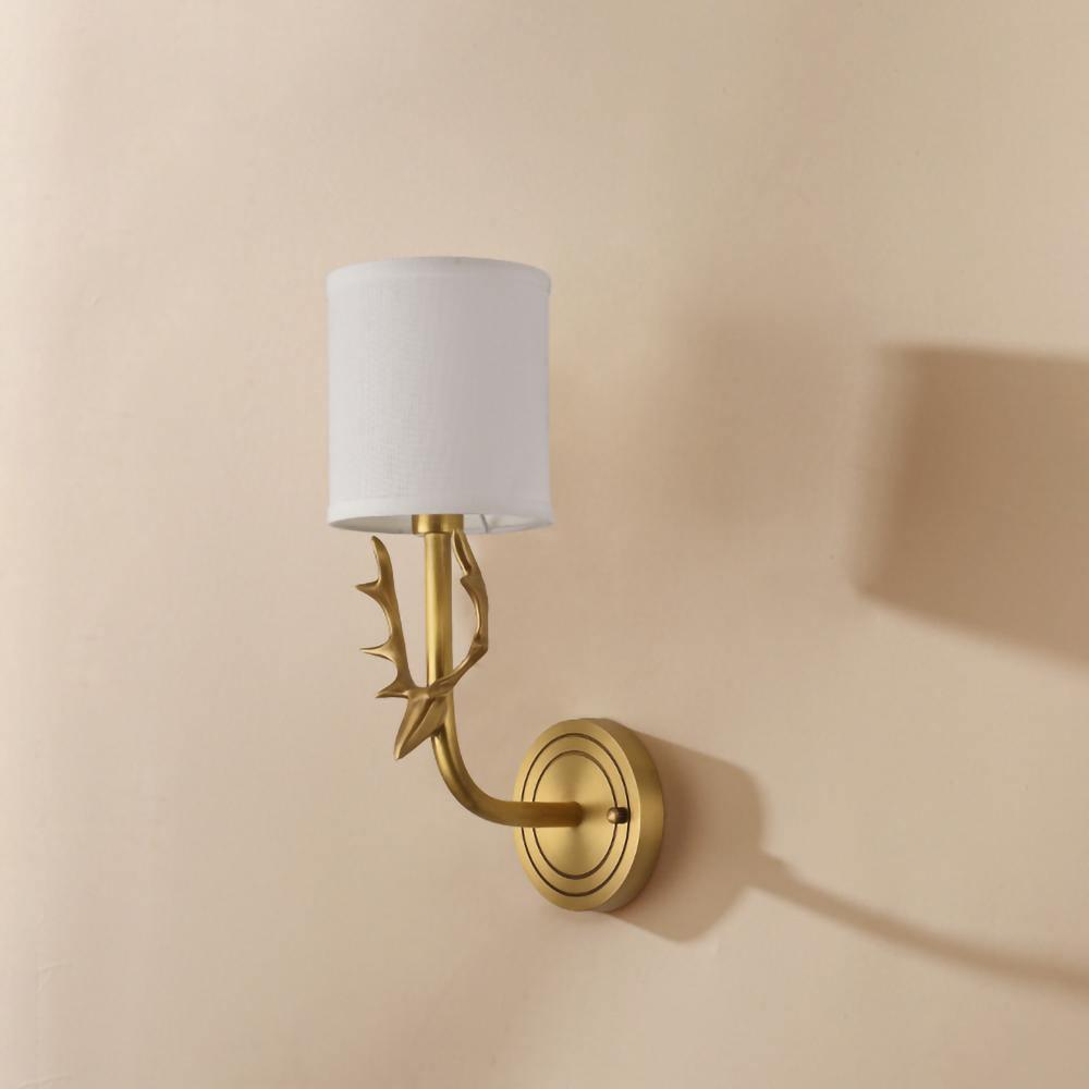 Noble Elegance Deer Head Brass Wall Light - Letslighting