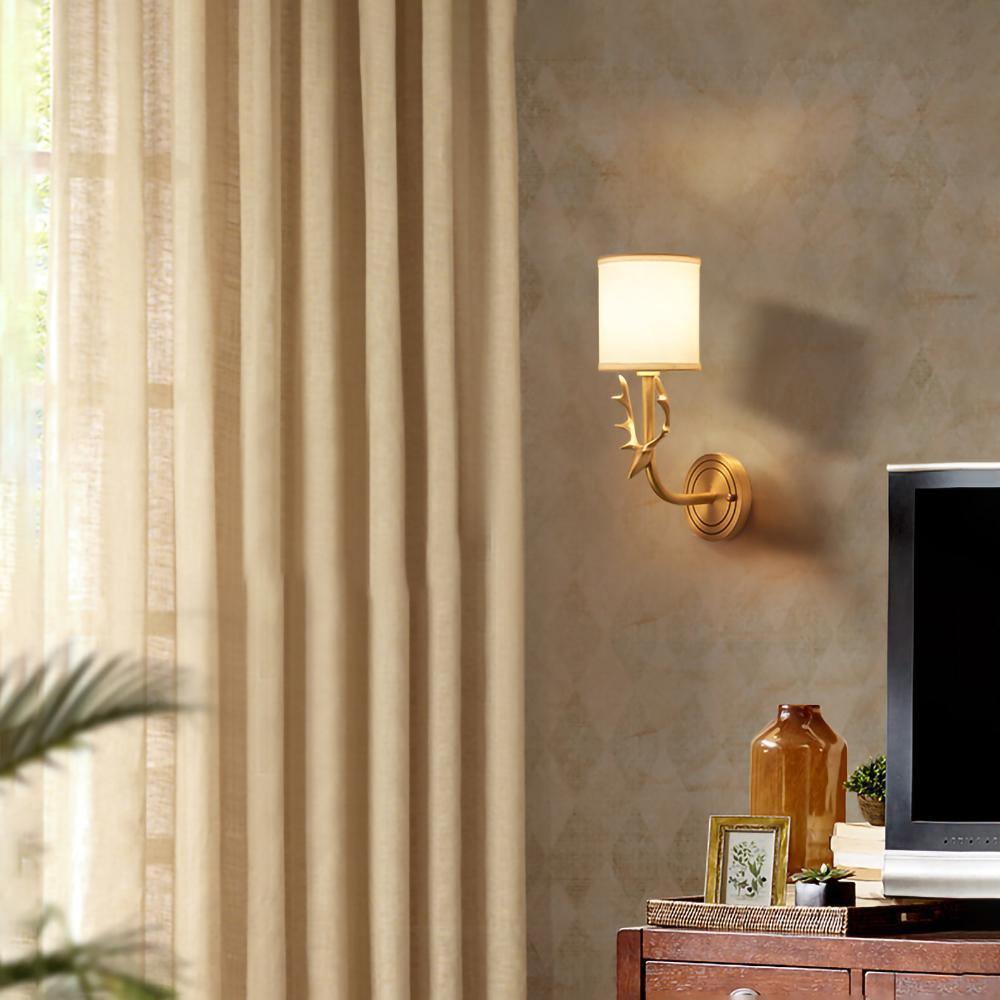 Noble Elegance Deer Head Brass Wall Light - Letslighting