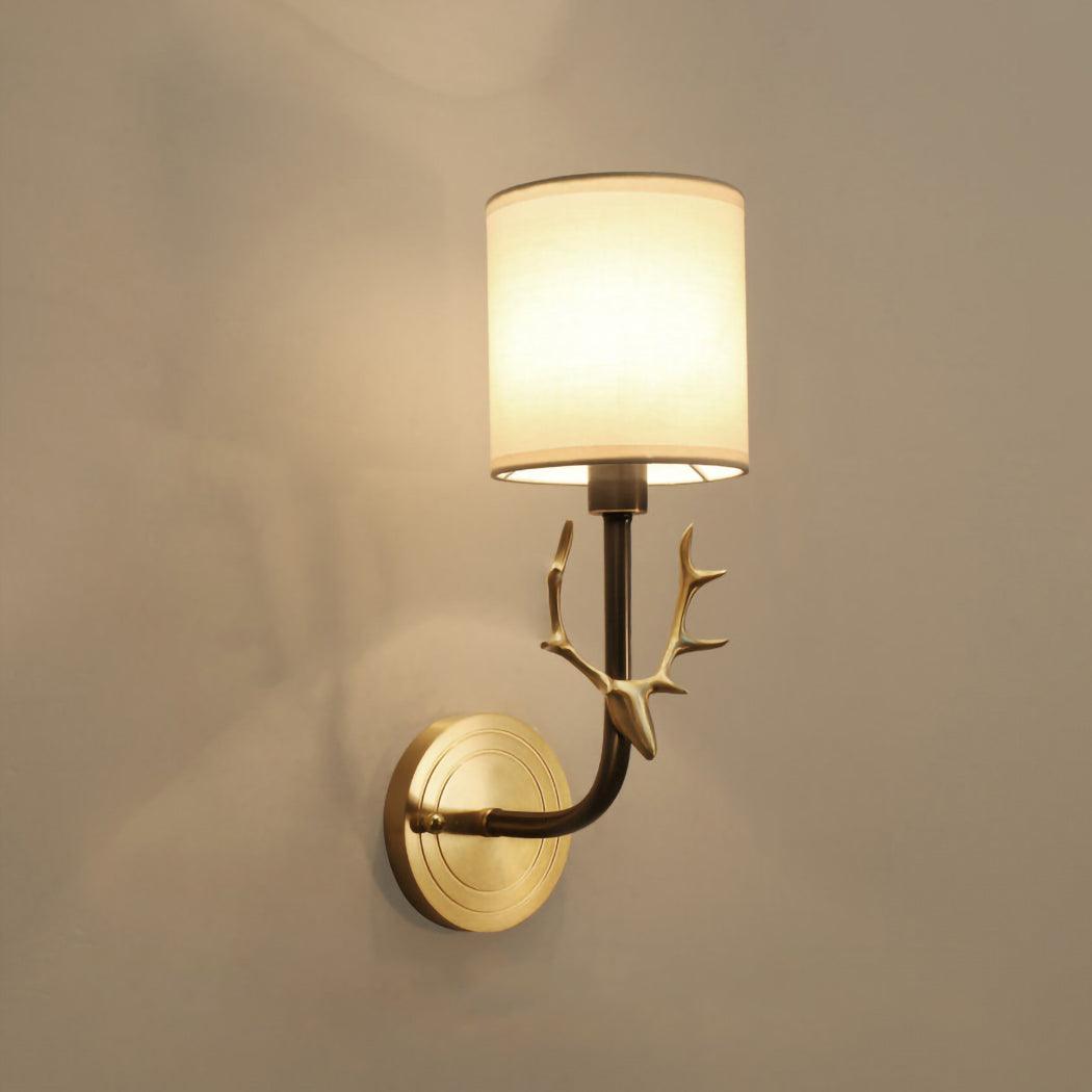 Noble Elegance Deer Head Brass Wall Light - Letslighting