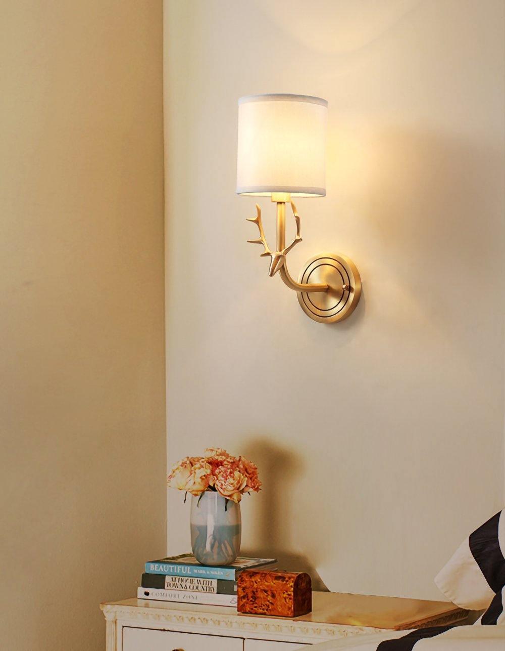 Noble Elegance Deer Head Brass Wall Light - Letslighting