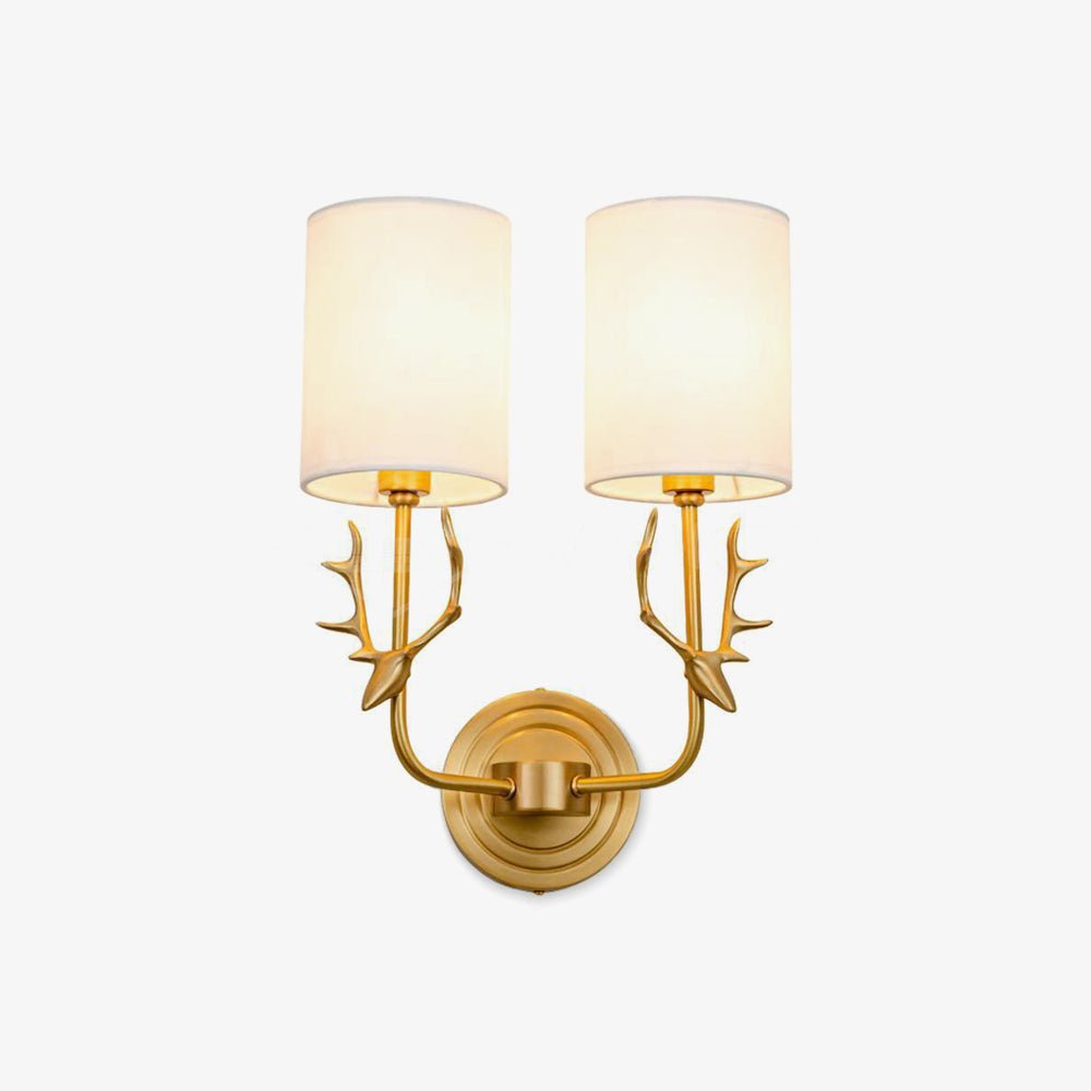 Noble Elegance Deer Head Brass Wall Light - Letslighting