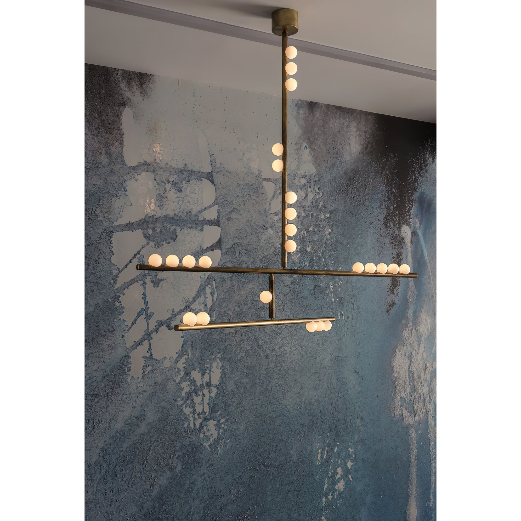 Orbis Modern Minimalist Drop System Antique Glass Chandelier - Letslighting