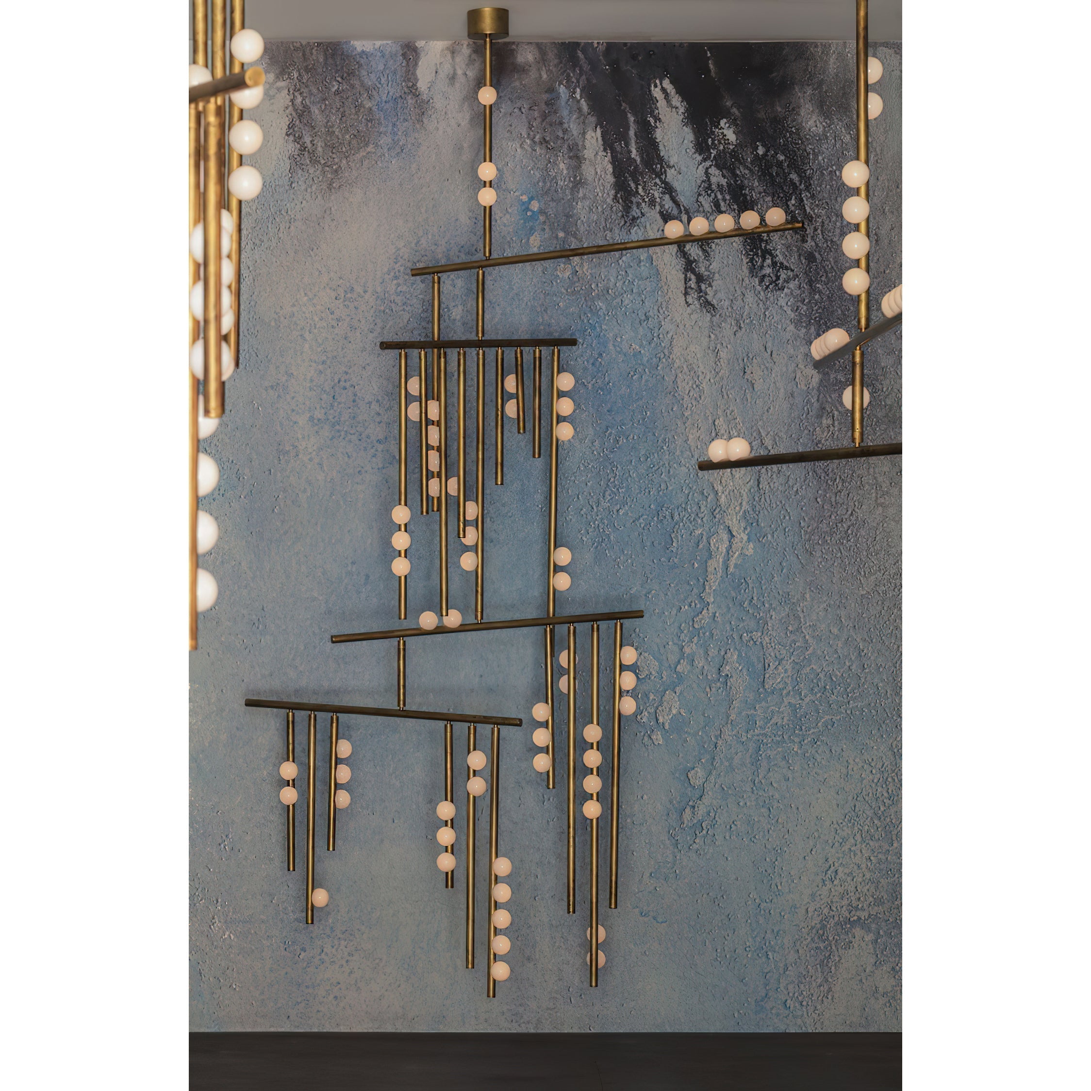 Orbis Modern Minimalist Drop System Antique Glass Chandelier - Letslighting