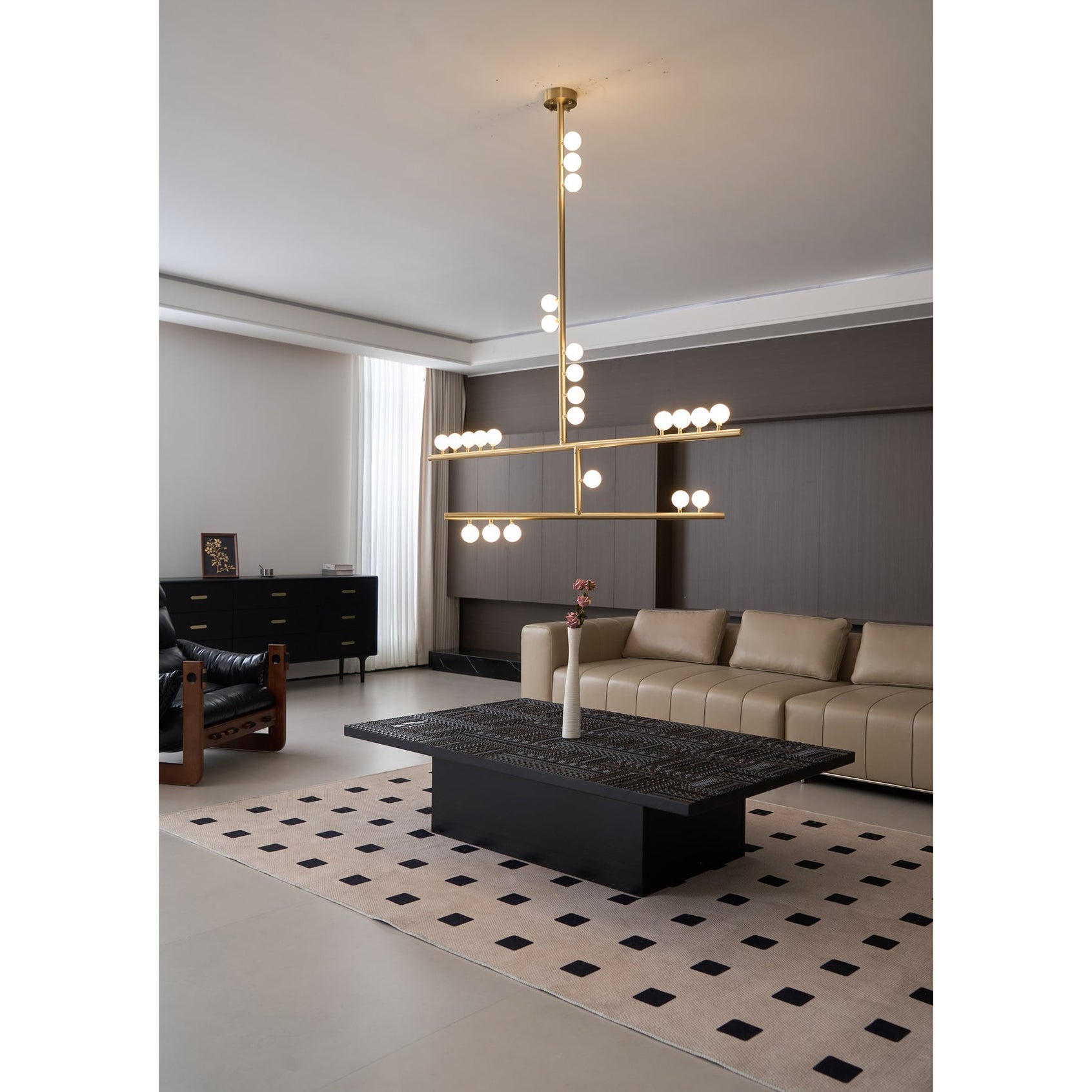 Orbis Modern Minimalist Drop System Antique Glass Chandelier - Letslighting