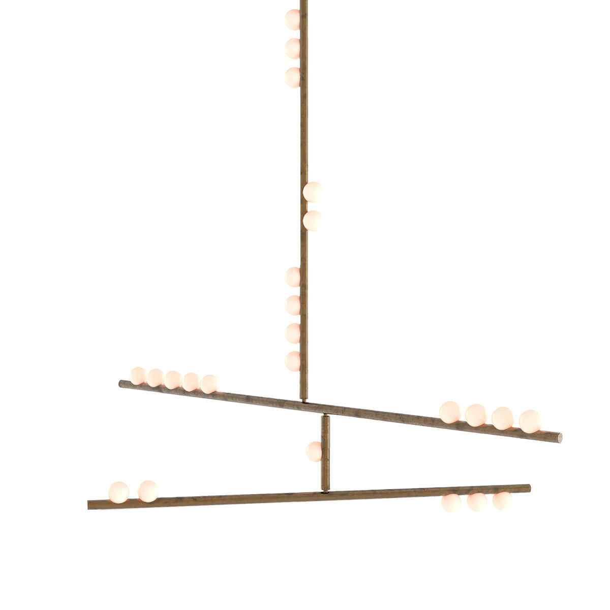 Orbis Modern Minimalist Drop System Antique Glass Chandelier - Letslighting