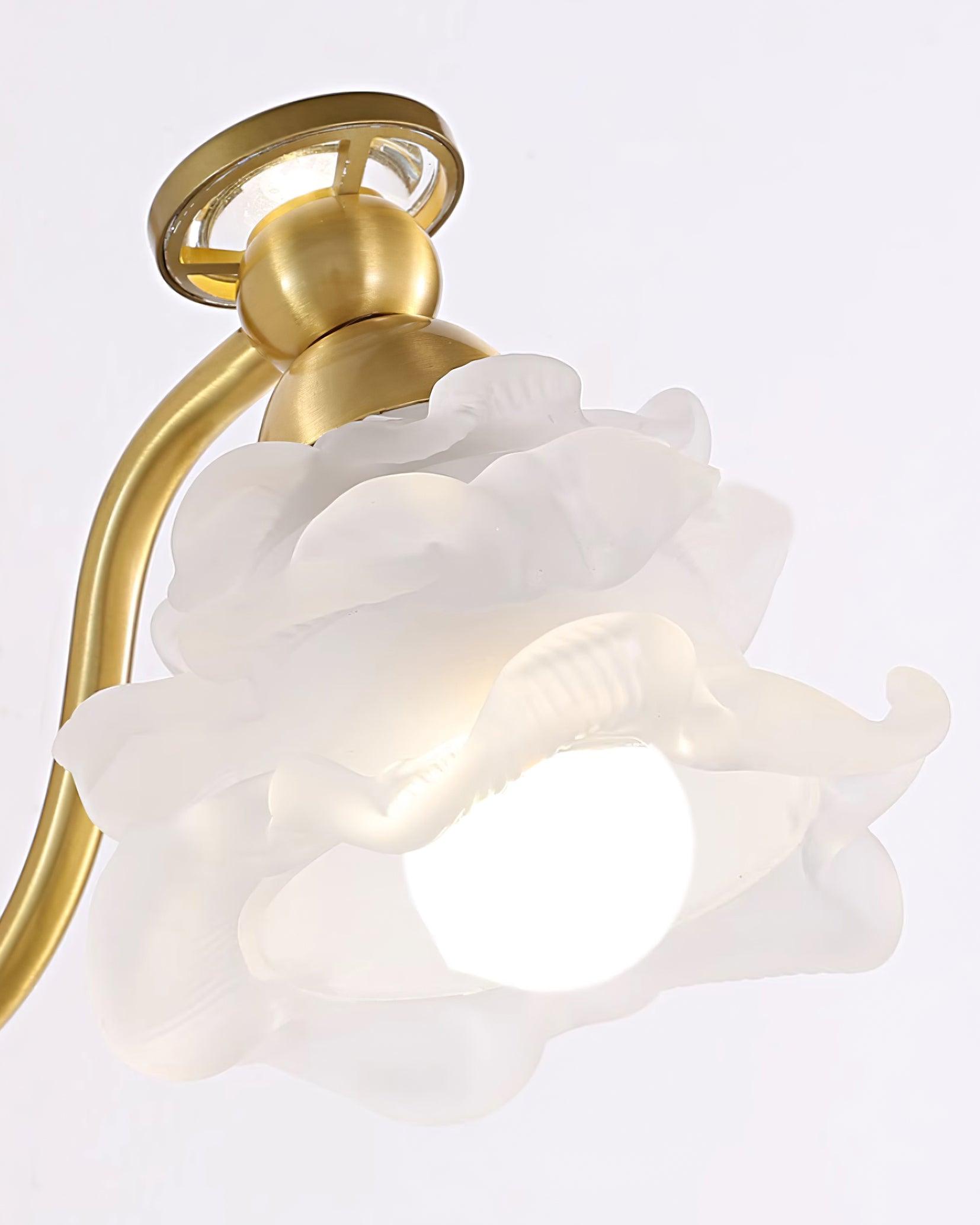 Zoey Brass Floral Wall Lamp - Letslighting