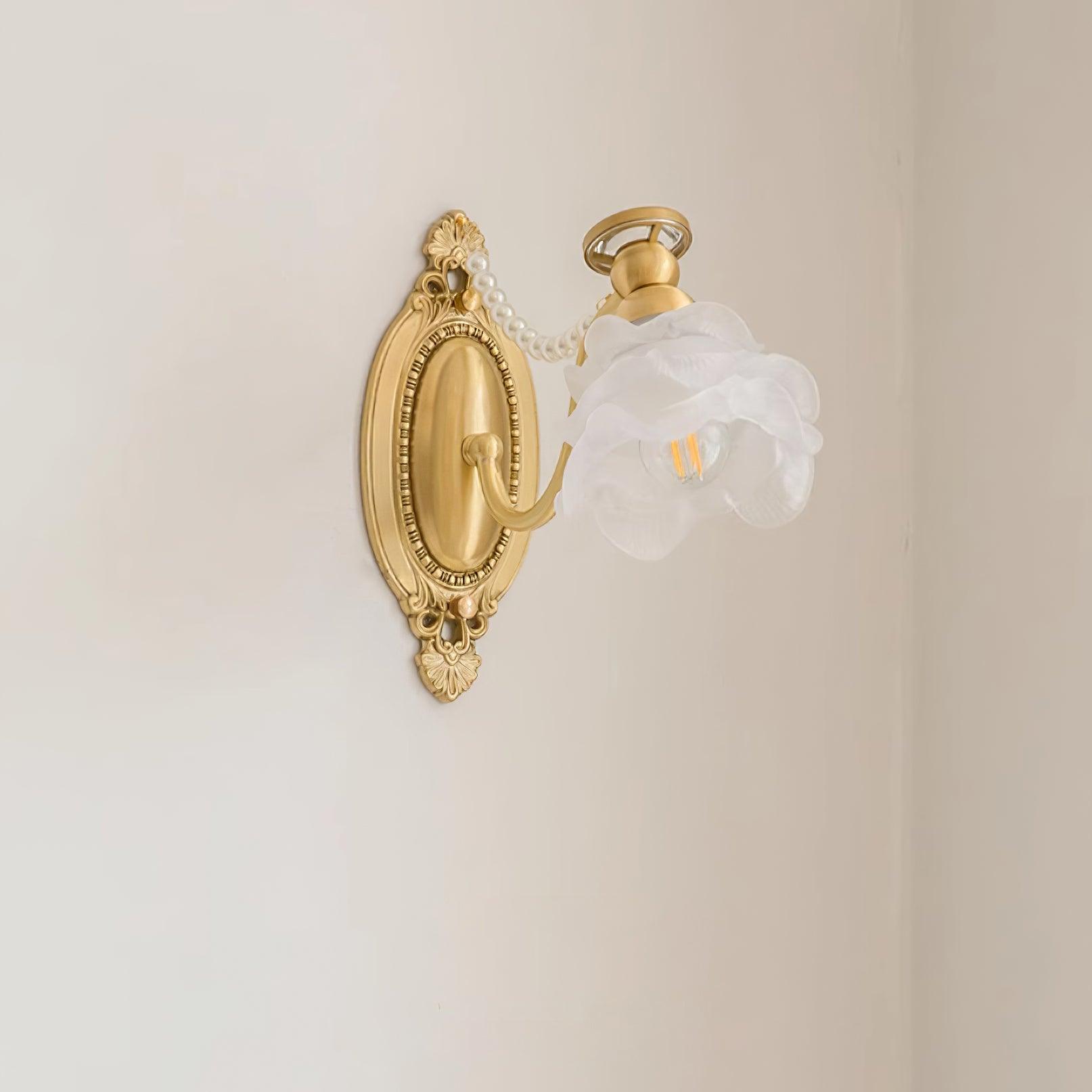 Zoey Brass Floral Wall Lamp - Letslighting