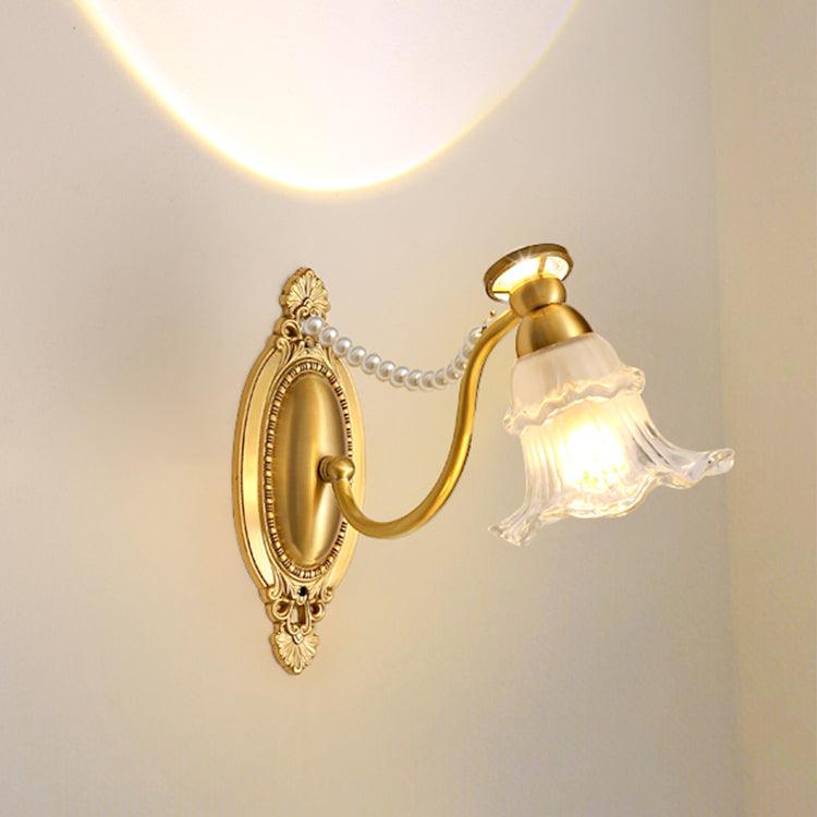 Zoey Brass Floral Wall Lamp - Letslighting