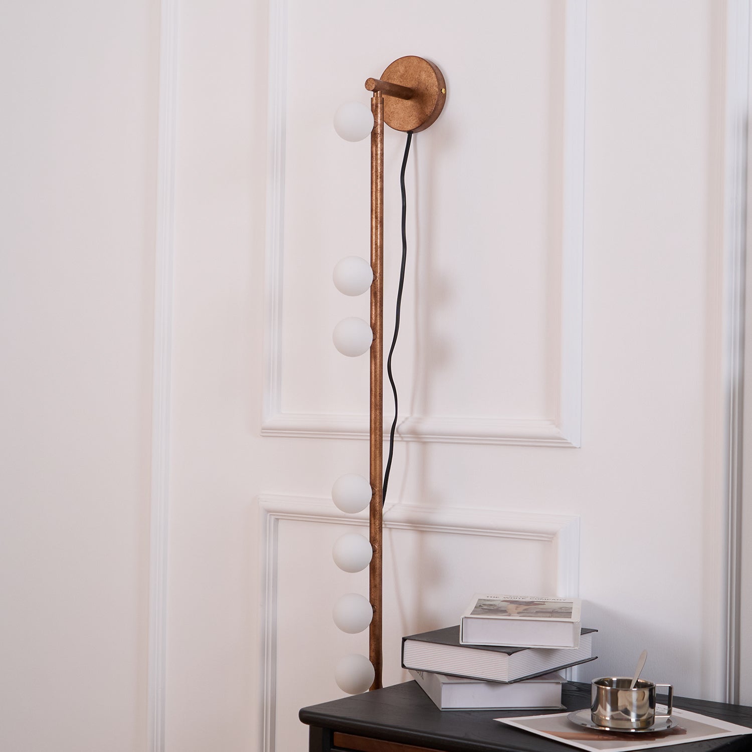 Pamela Tube Plug-in Brass Glass Wall Lamp - Letslighting