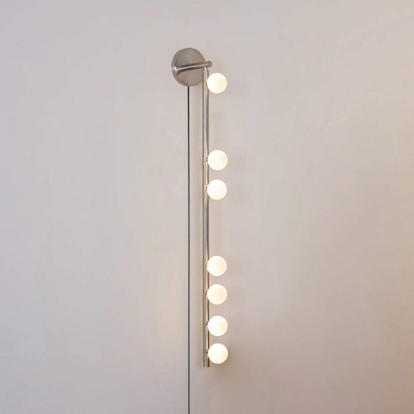 Pamela Tube Plug-in Brass Glass Wall Lamp - Letslighting