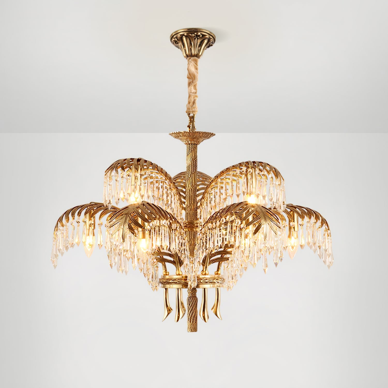 Odoraris Regal Brass Crystal Chandelier - Letslighting