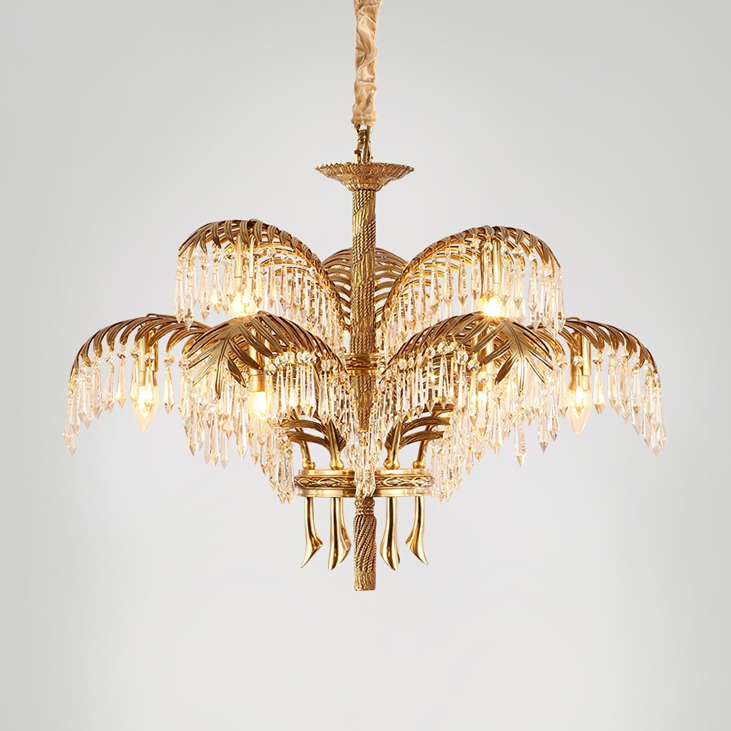 Odoraris Regal Brass Crystal Chandelier - Letslighting