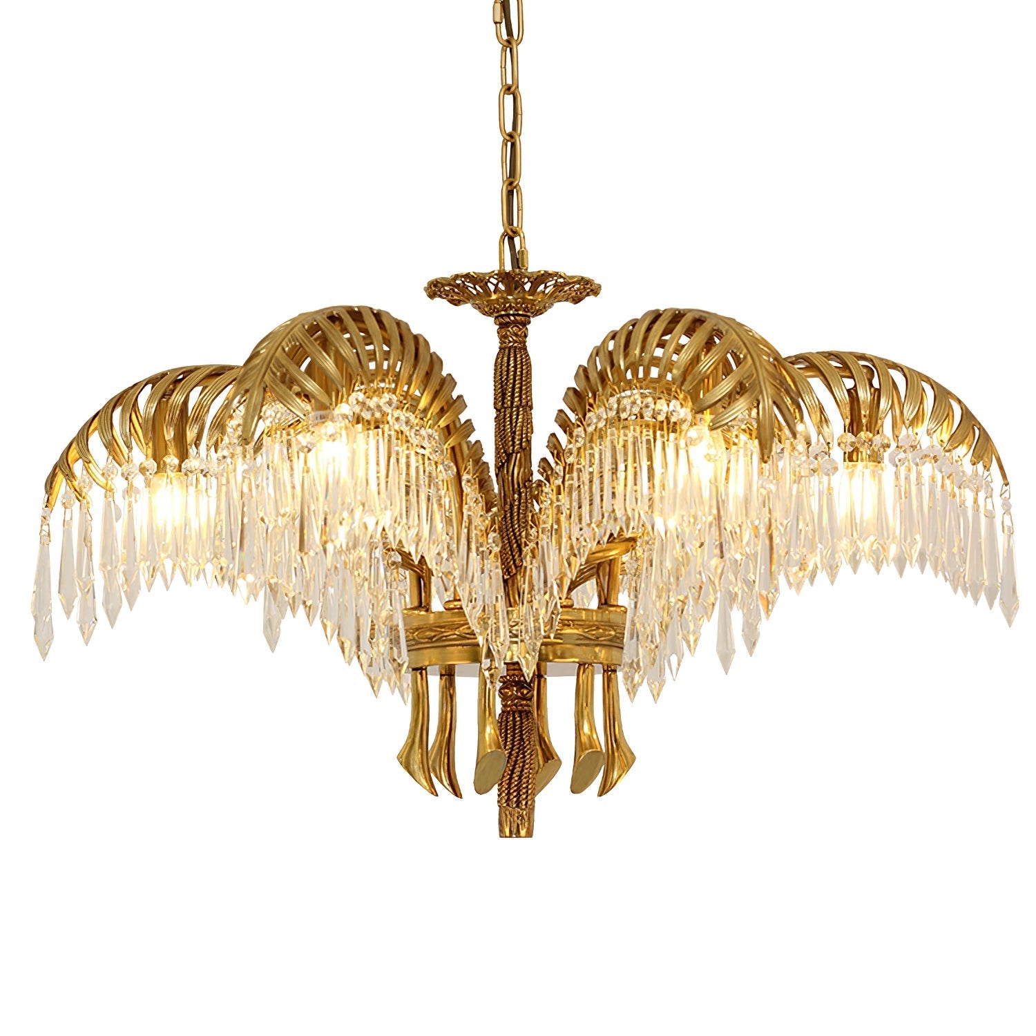 Odoraris Regal Brass Crystal Chandelier - Letslighting