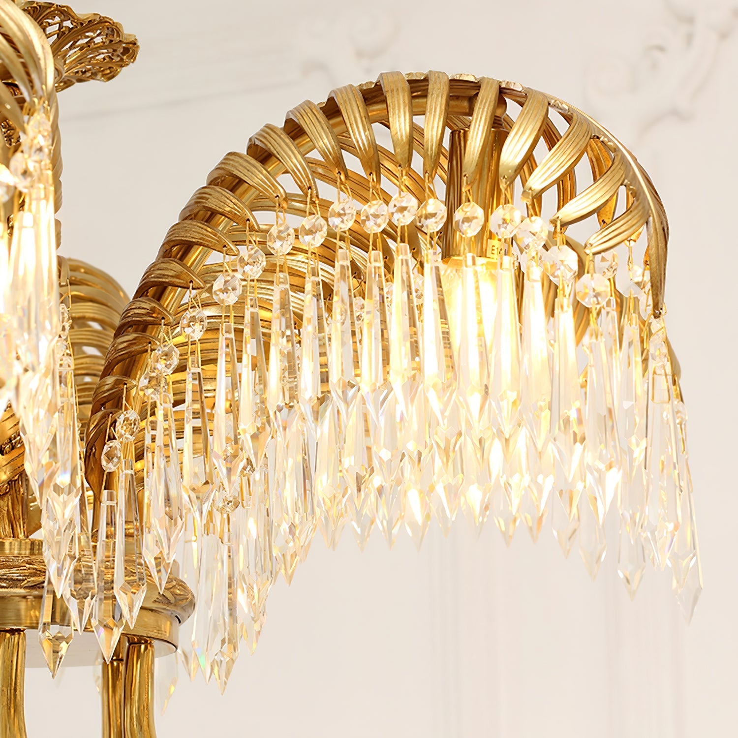 Odoraris Regal Brass Crystal Chandelier - Letslighting