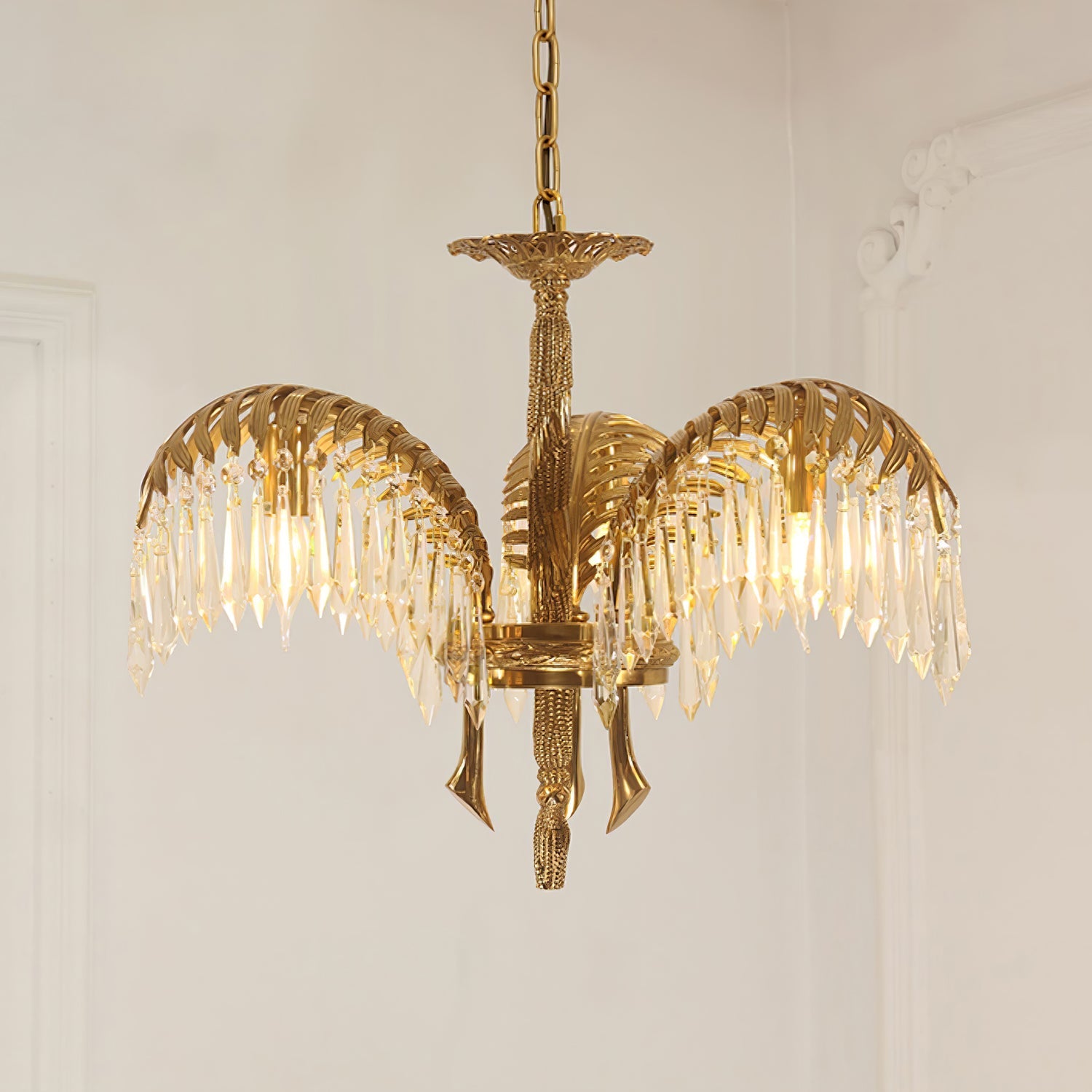 Odoraris Regal Brass Crystal Chandelier - Letslighting