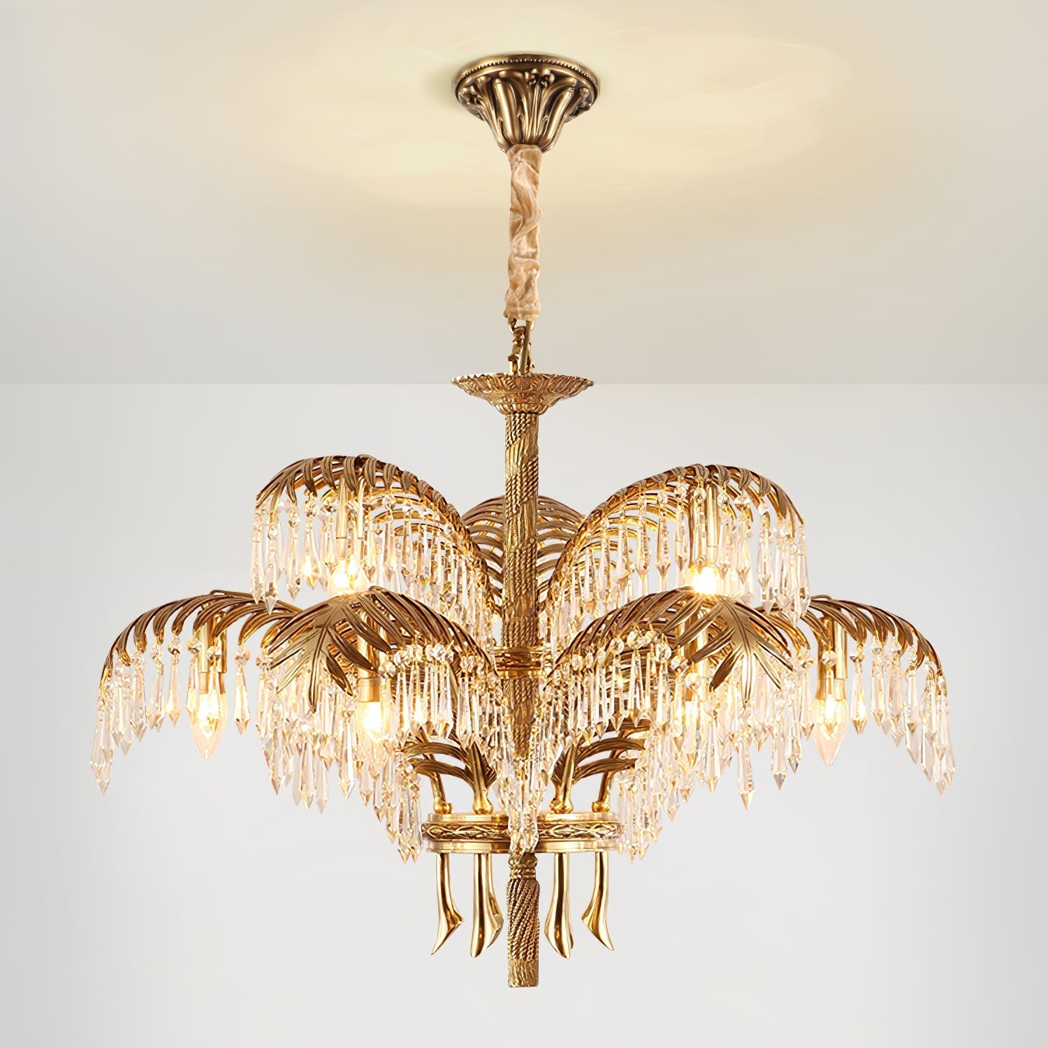 Odoraris Regal Brass Crystal Chandelier - Letslighting