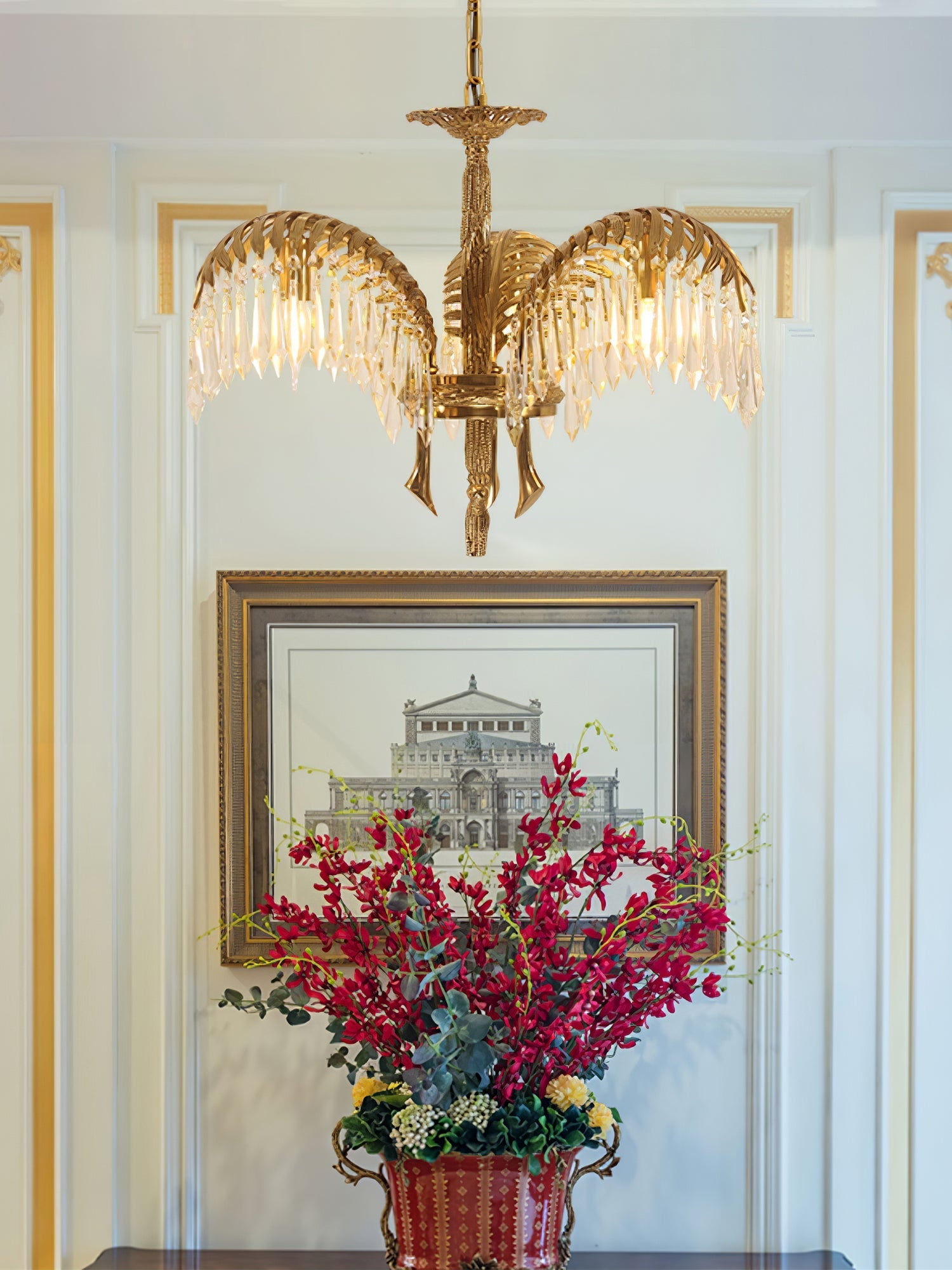 Odoraris Regal Brass Crystal Chandelier - Letslighting