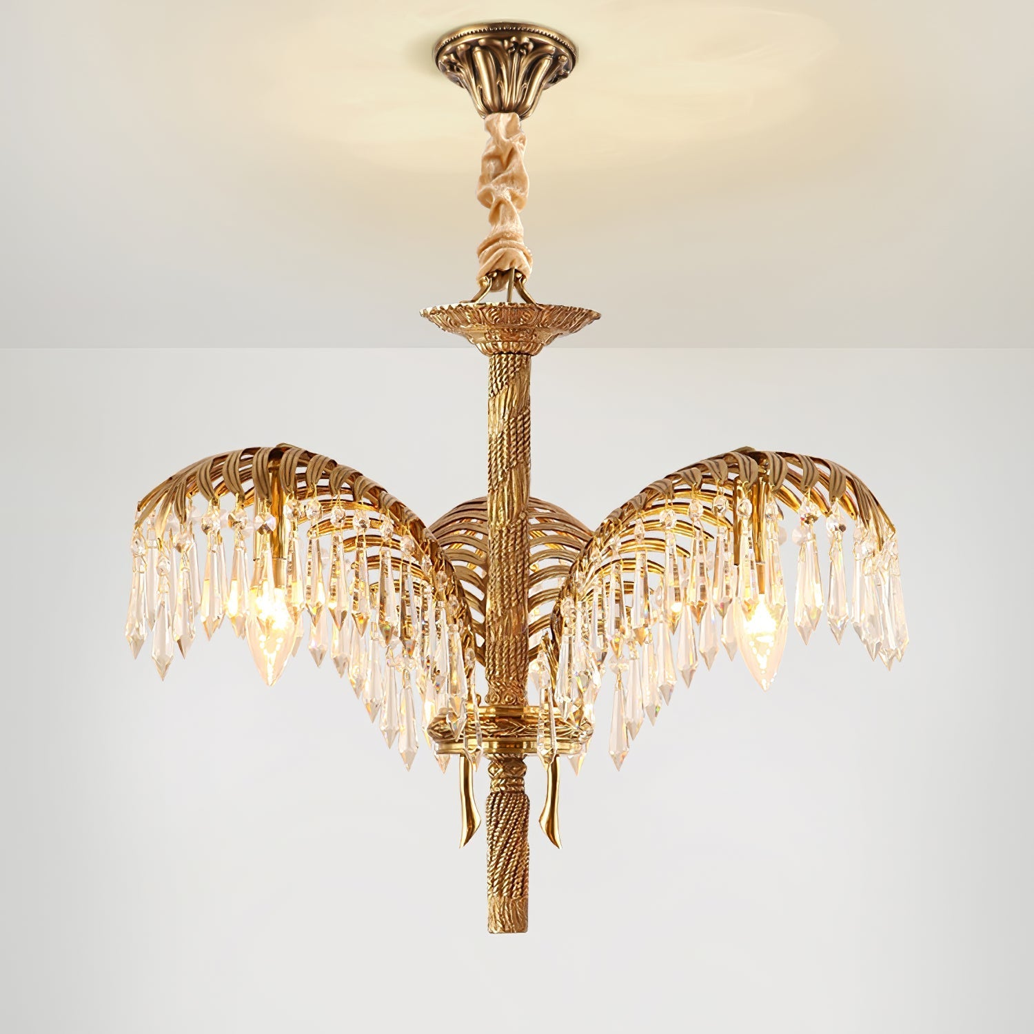 Odoraris Regal Brass Crystal Chandelier - Letslighting