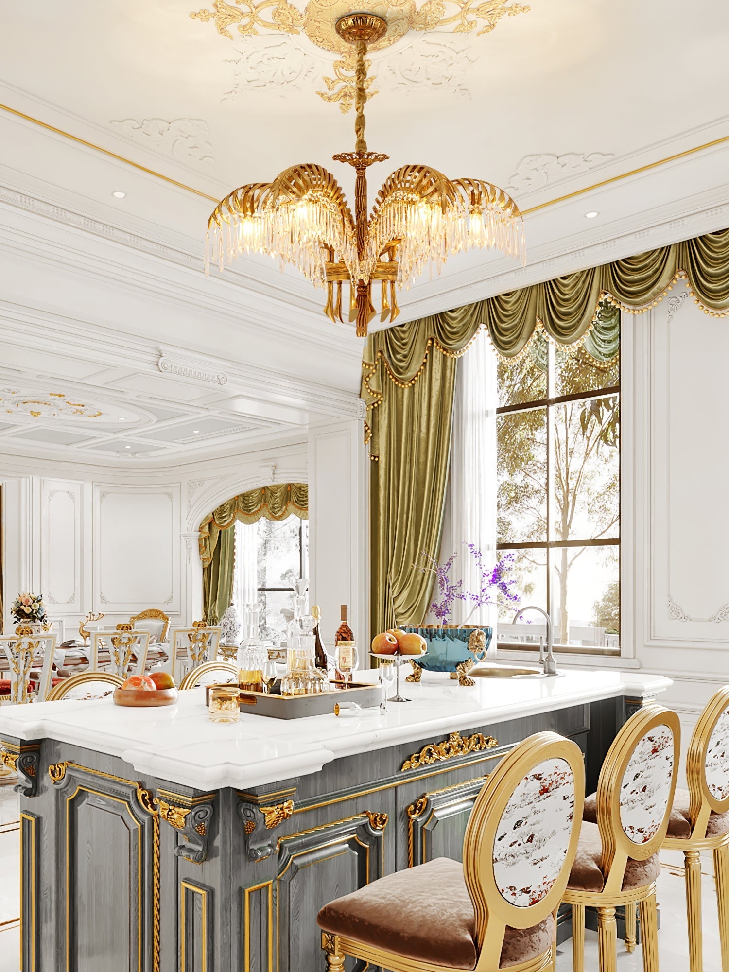 Odoraris Regal Brass Crystal Chandelier - Letslighting