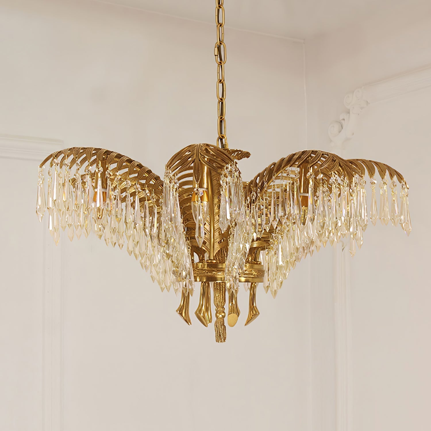 Odoraris Regal Brass Crystal Chandelier - Letslighting