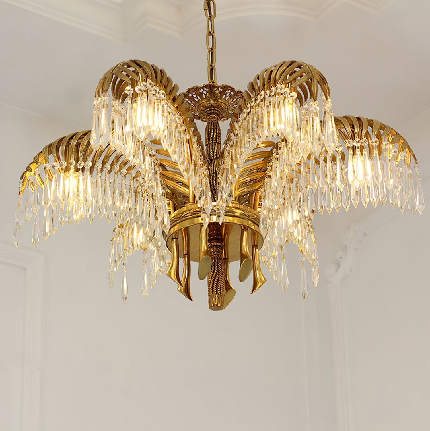 Odoraris Regal Brass Crystal Chandelier - Letslighting