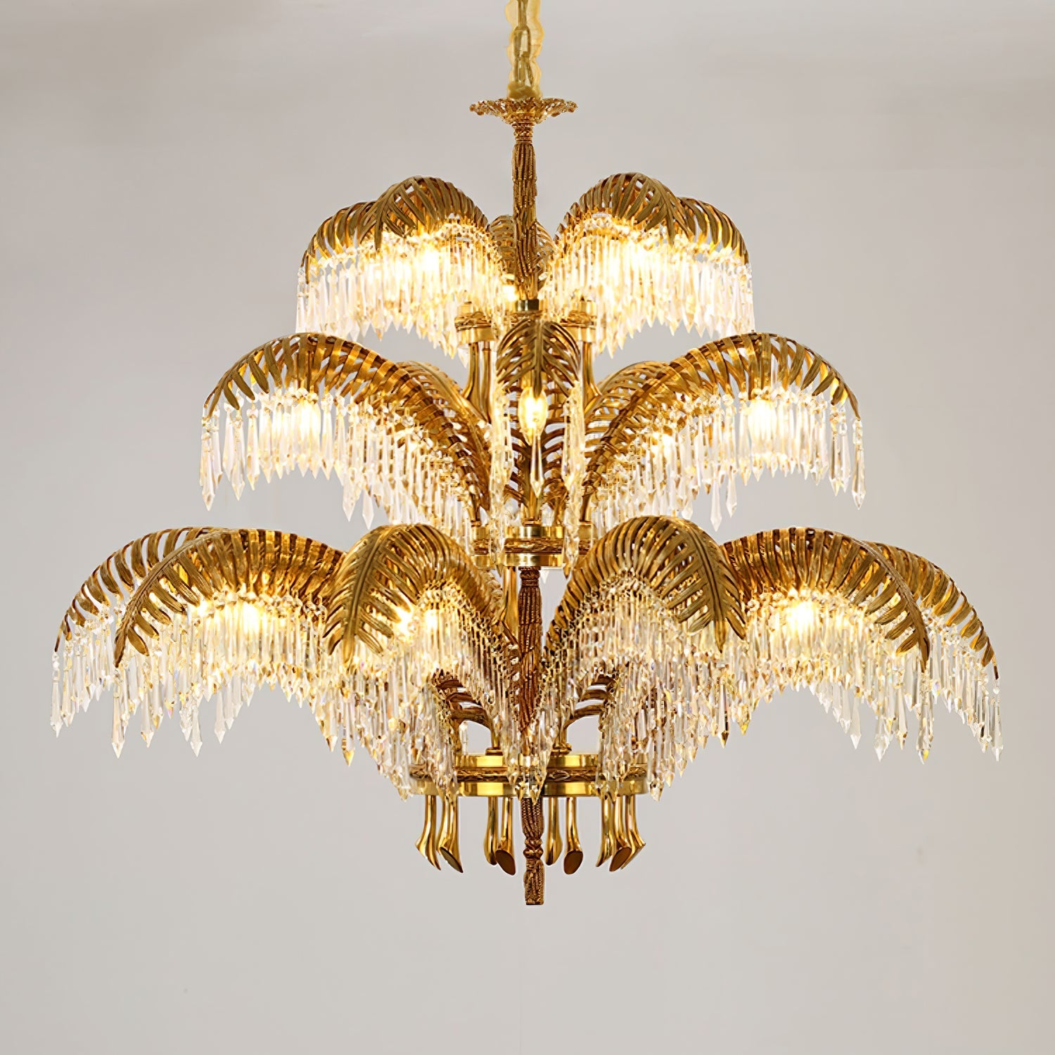 Odoraris Regal Brass Crystal Chandelier - Letslighting