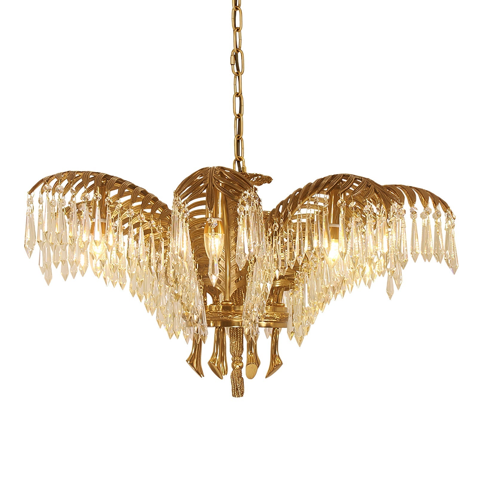 Odoraris Regal Brass Crystal Chandelier - Letslighting