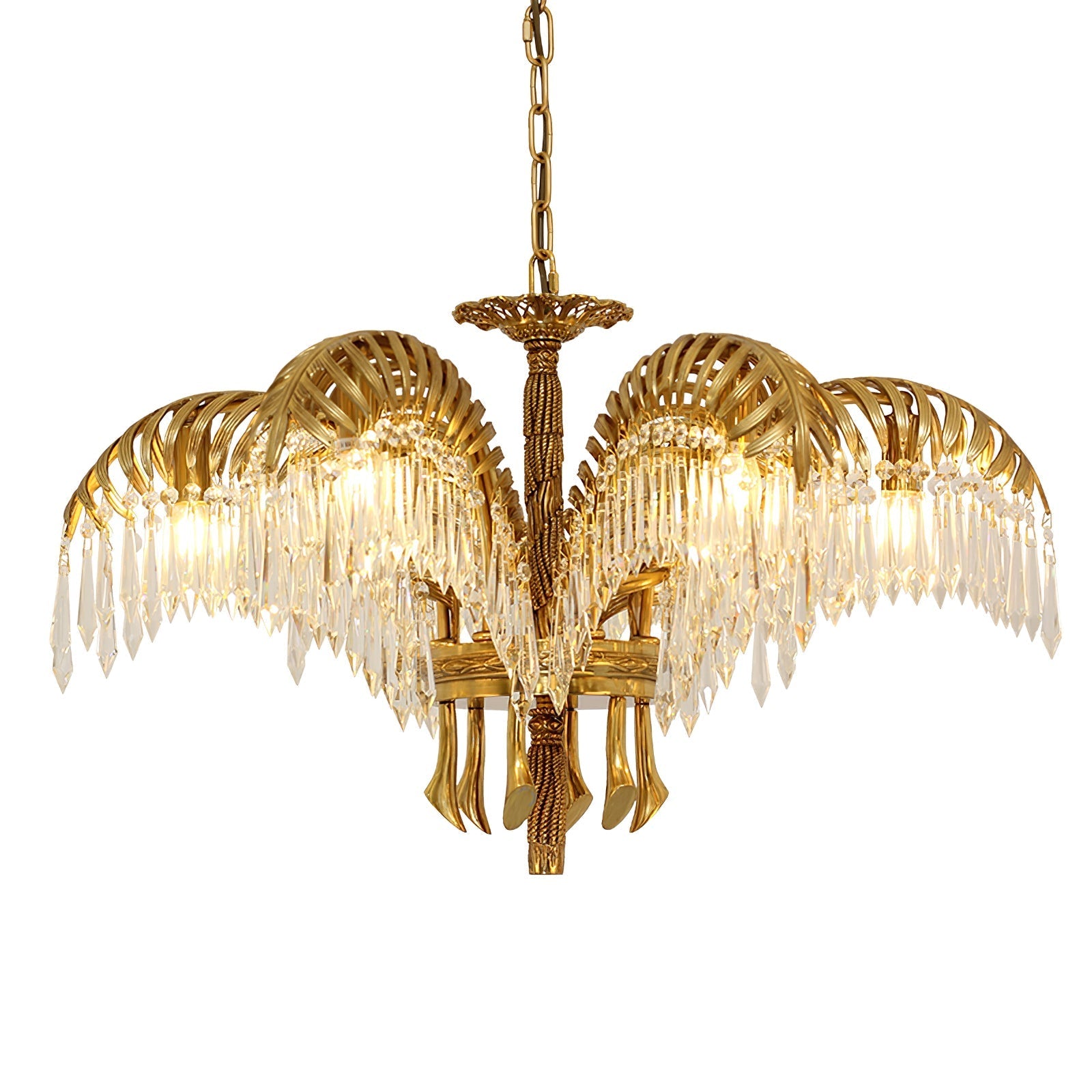 Odoraris Regal Brass Crystal Chandelier - Letslighting
