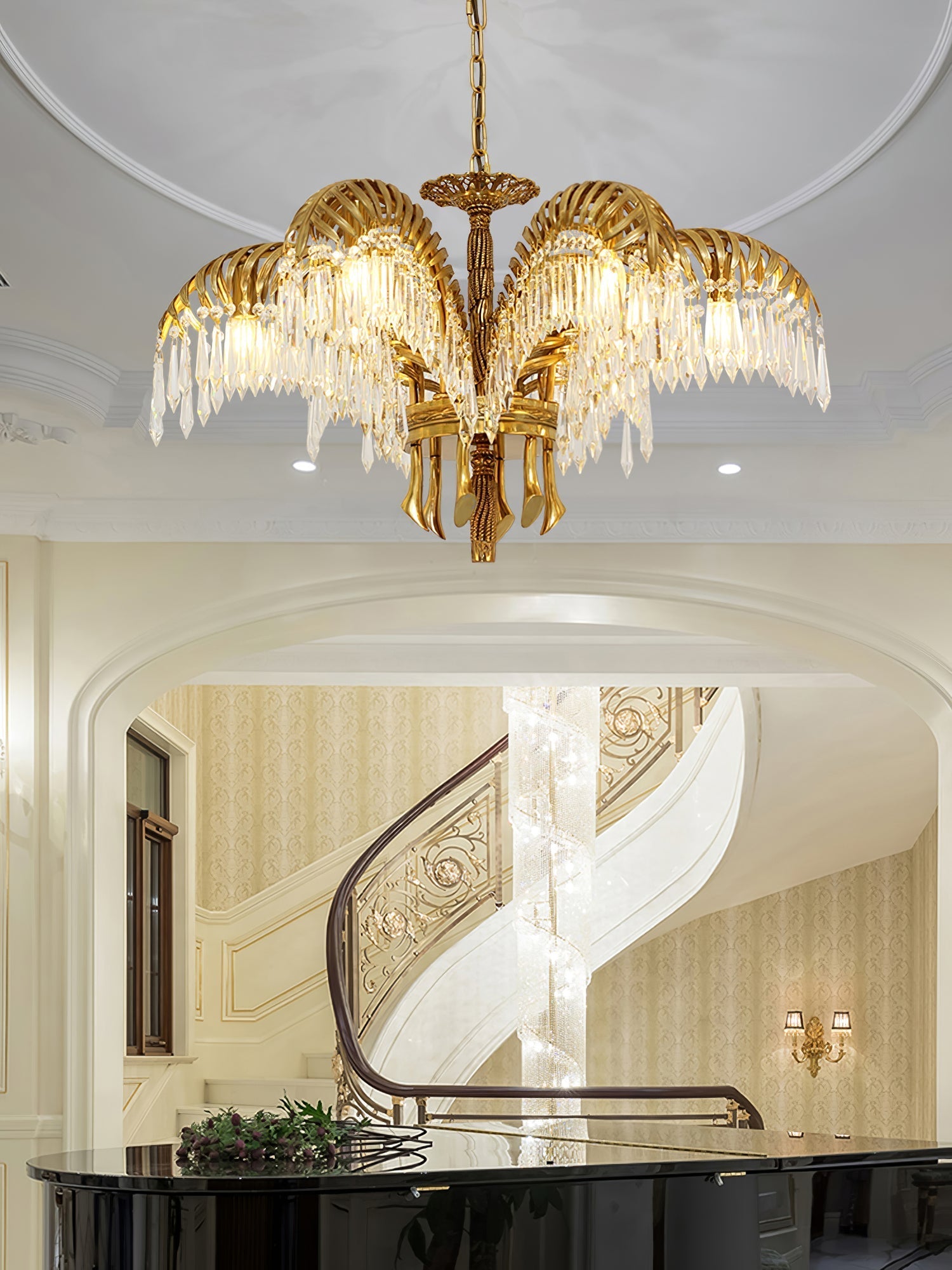 Odoraris Regal Brass Crystal Chandelier - Letslighting